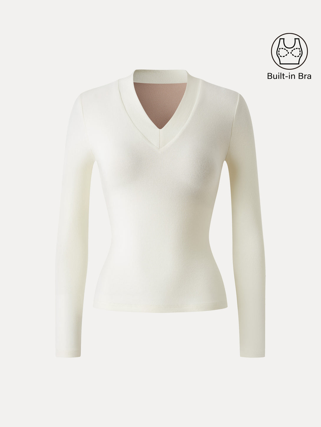 Essential V-neck Wide Binding Slimming Brami Top