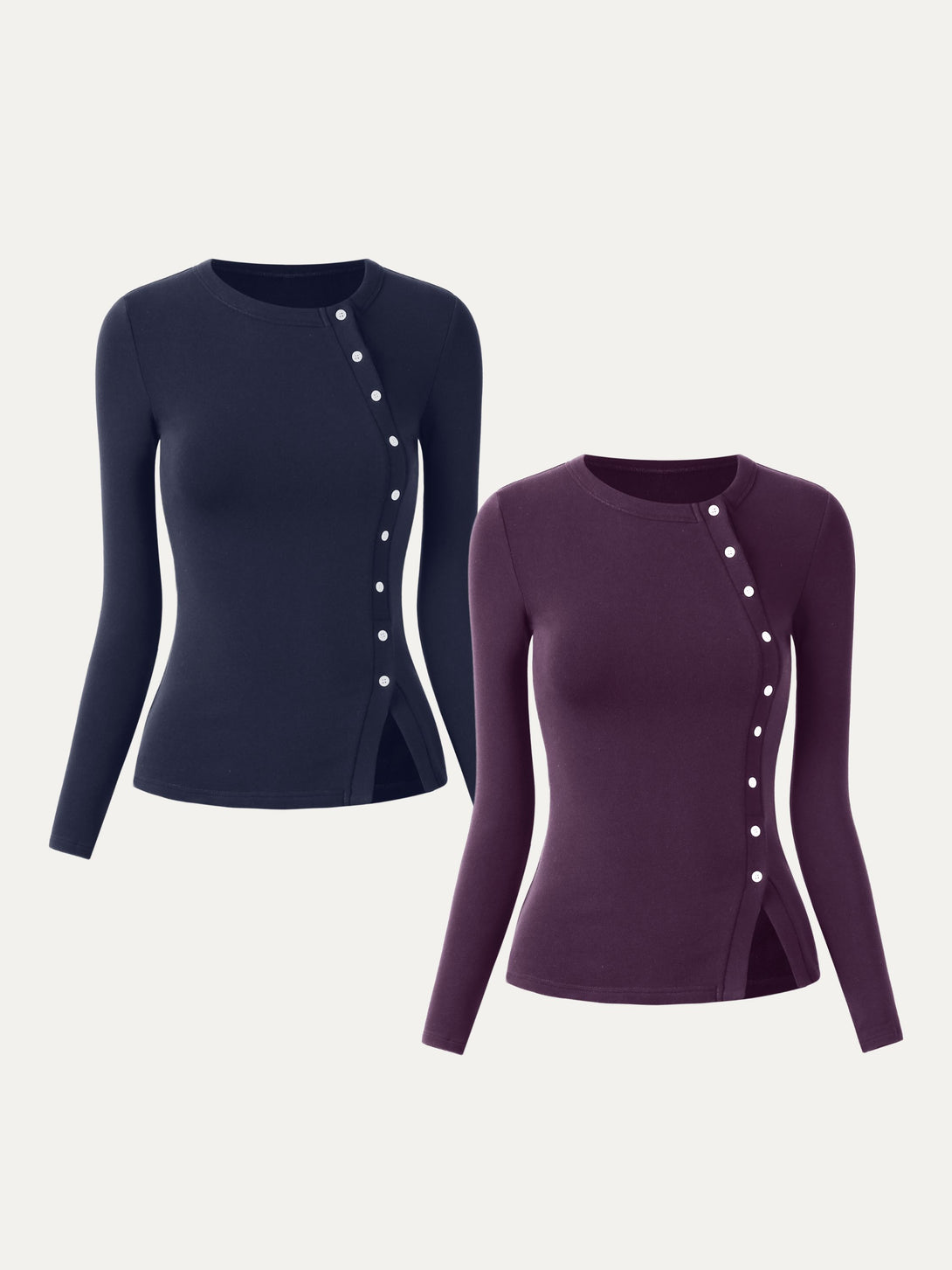 Asymmetrical Placket Top