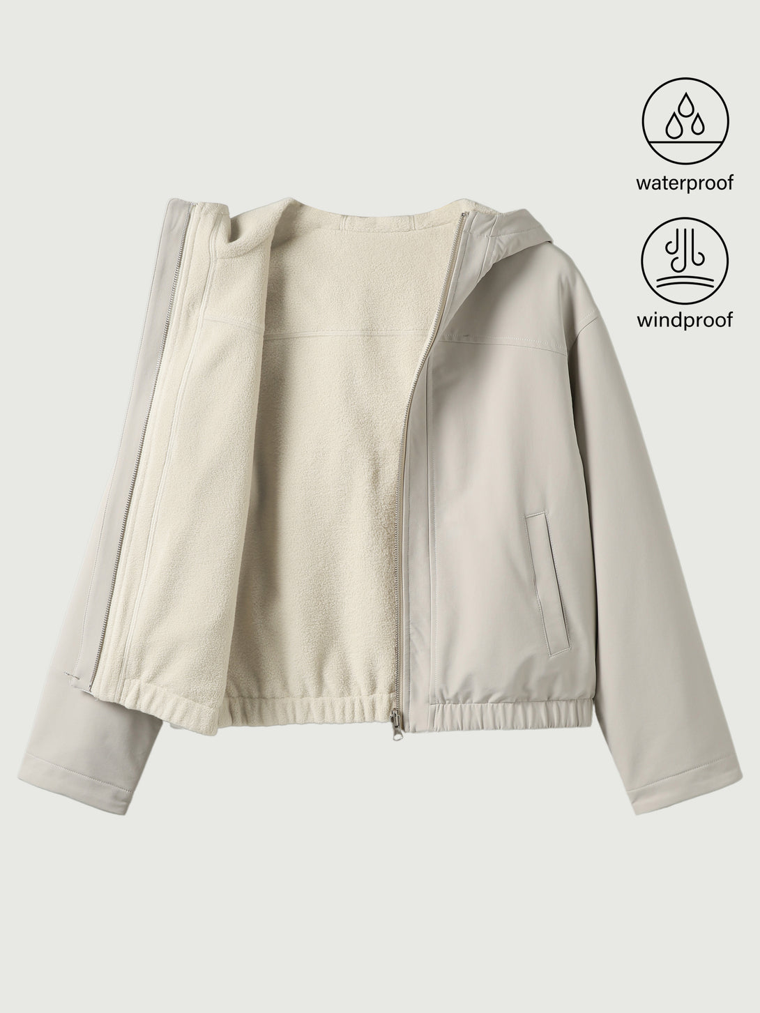 Water-Proof Fleece Reversable Hooded Jacket