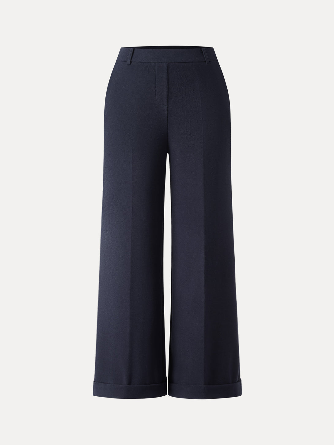 Cozy Warm High Rise Kickout Pull-on Pants with Pockets Petite Universe Navy