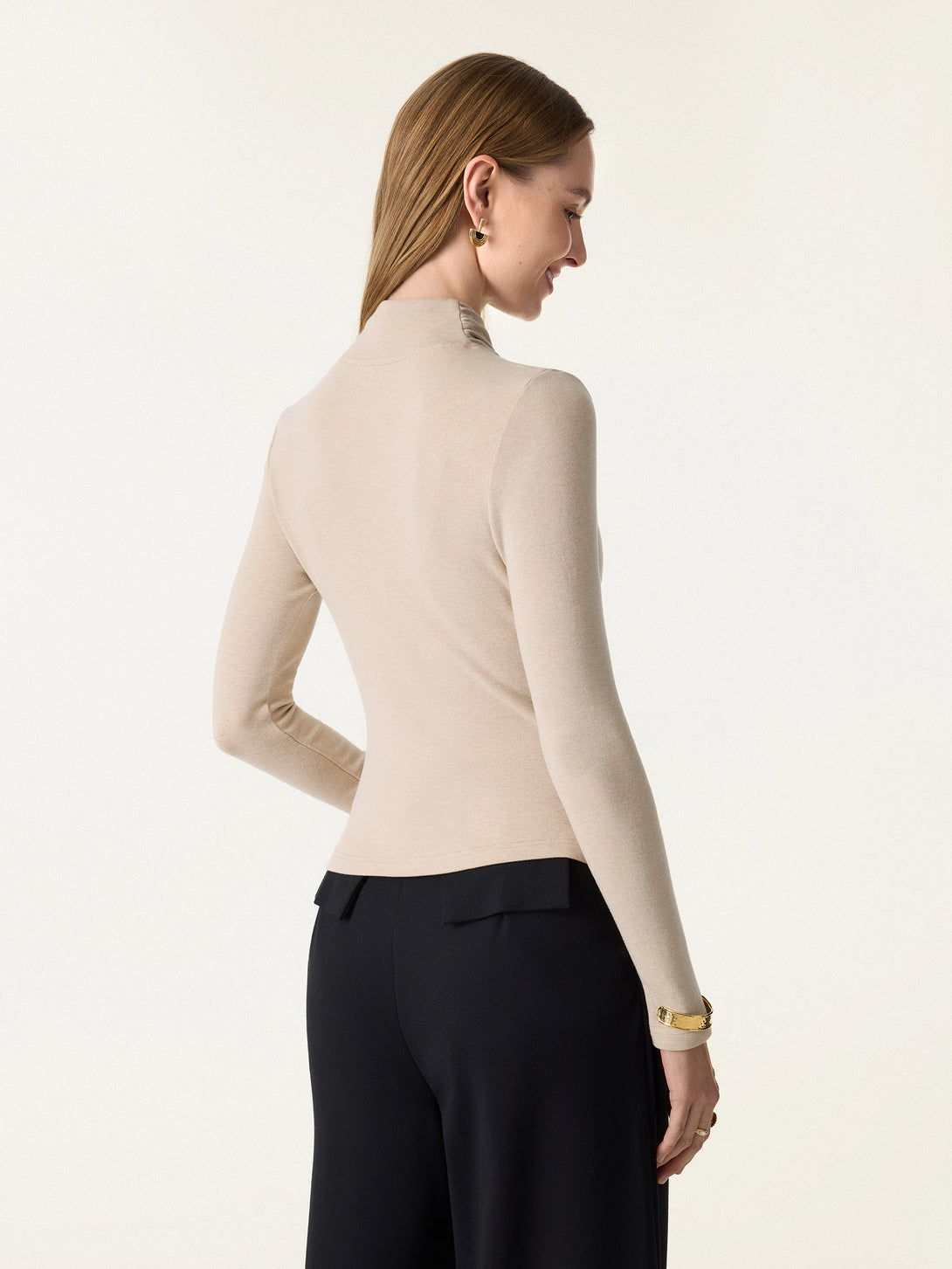 ProWarm Twisted Mockneck Long Sleeve Top