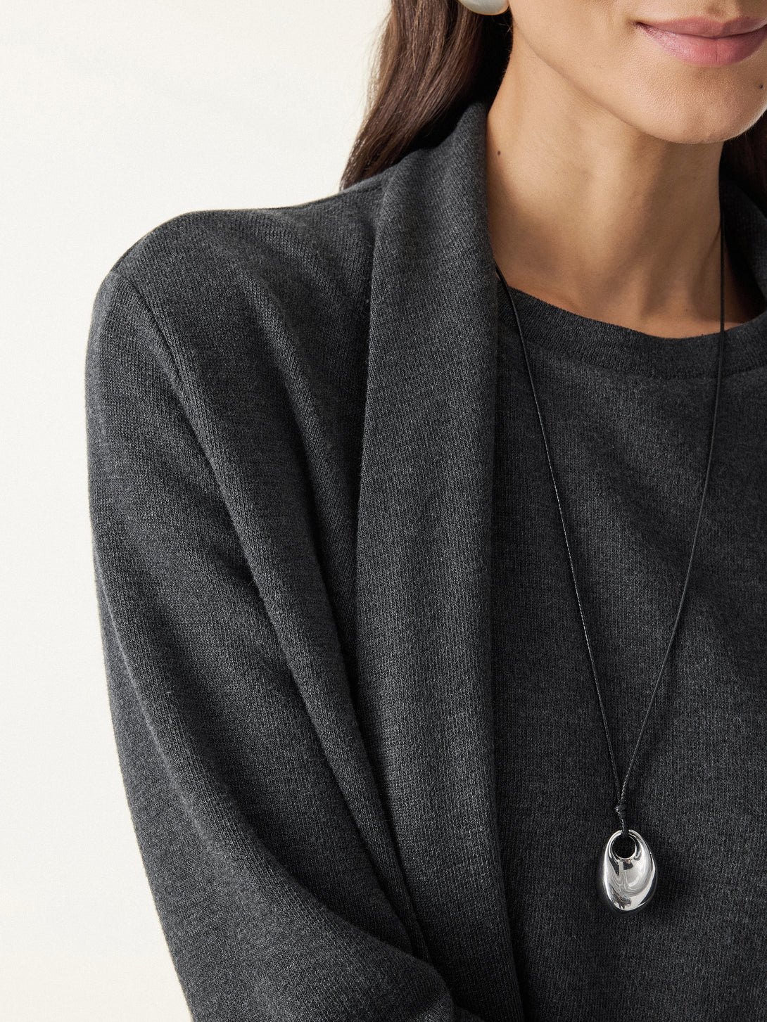 Shawl Collar Long Cardigan with Pockets