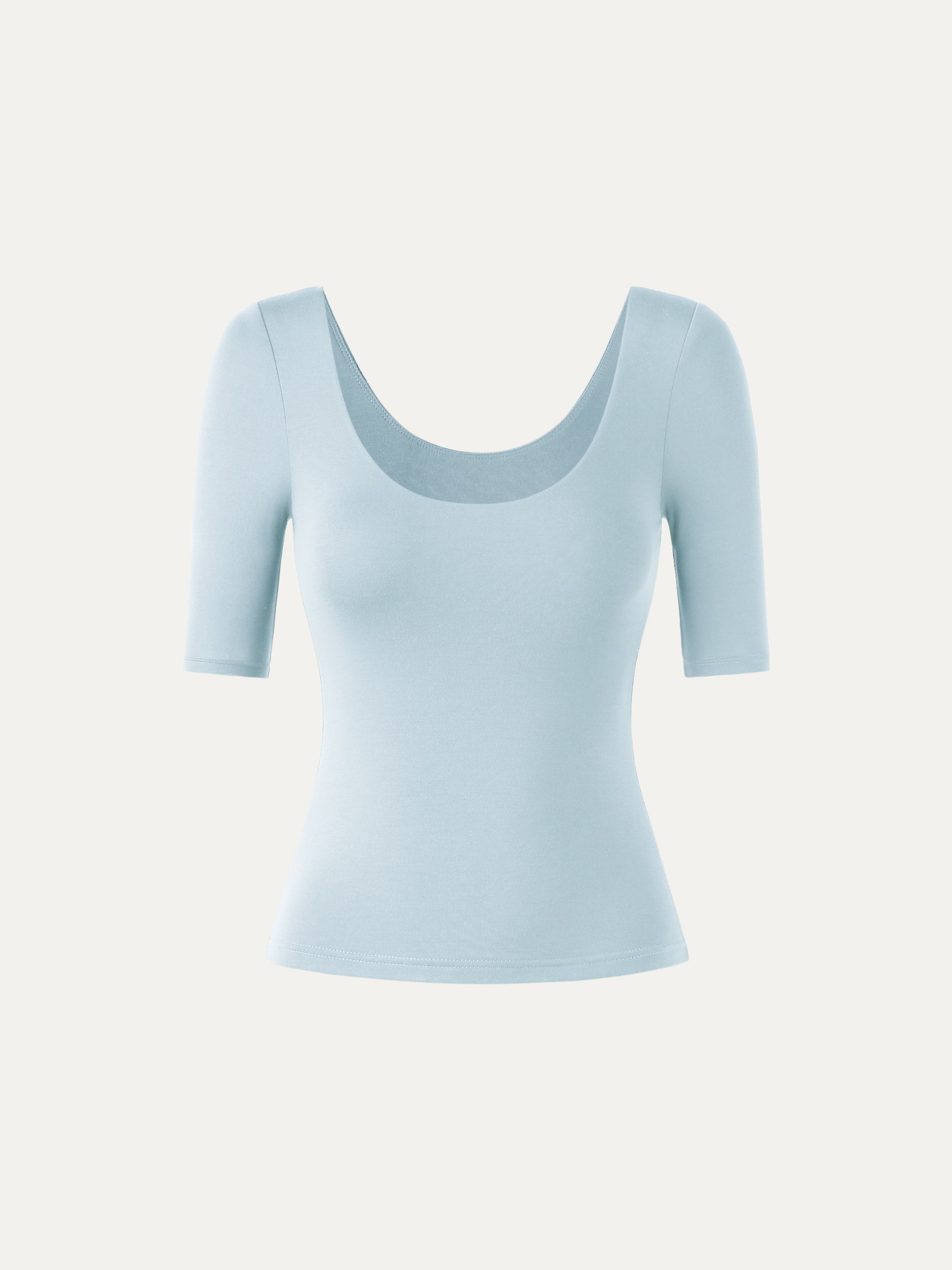 Lenzing Tencel Scoop Top - Blue Charcoal