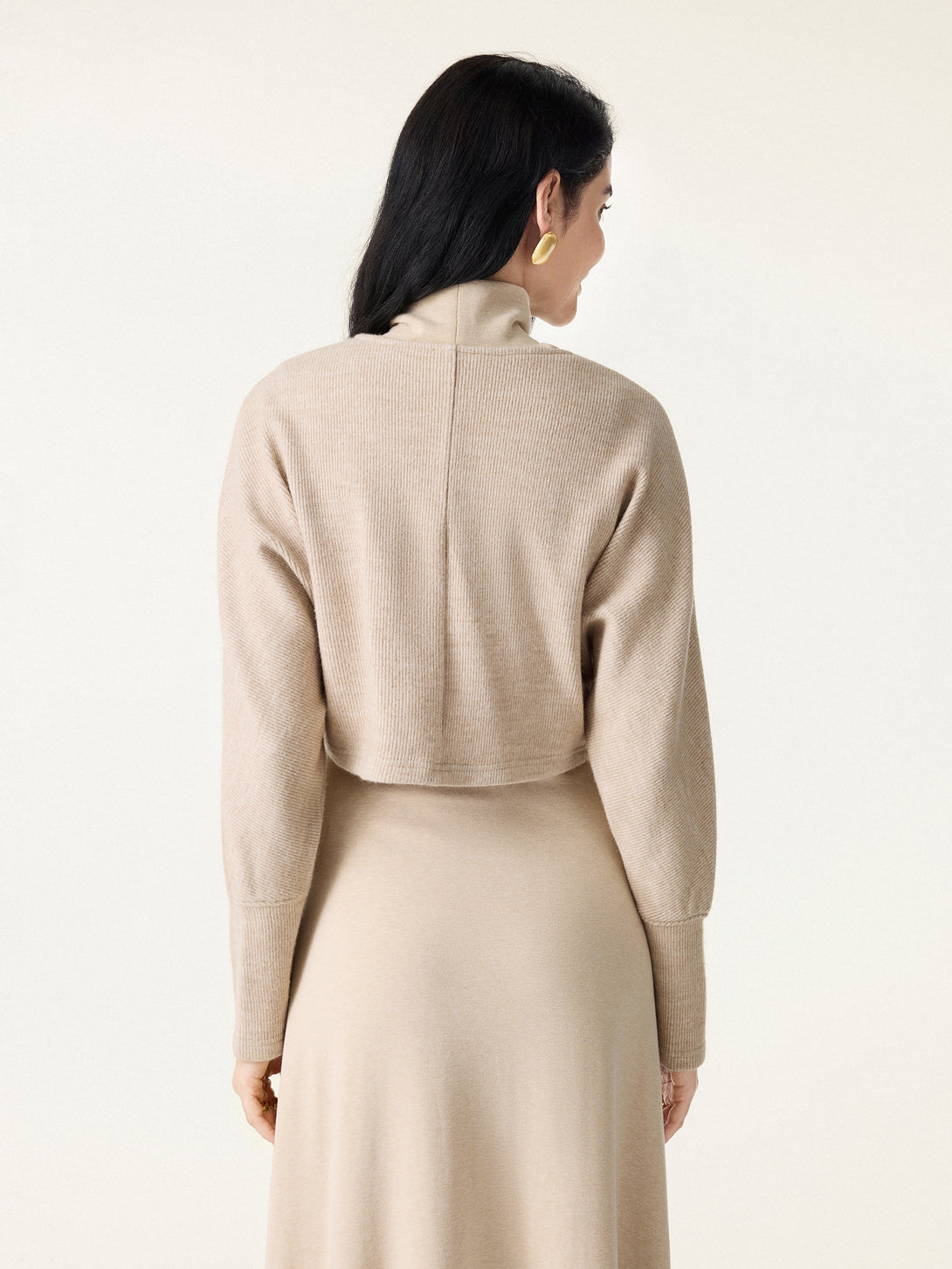 ProWarm Turtleneck Sleeveless Brami Dress with Cardigan