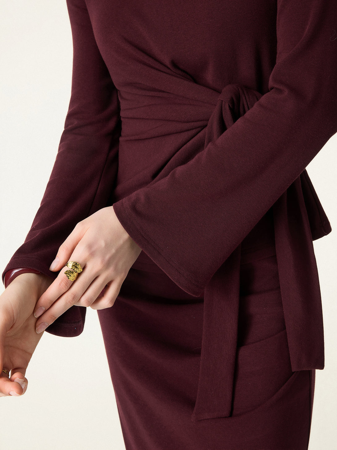 Bow-Tie Belted Bell Sleeve Brami