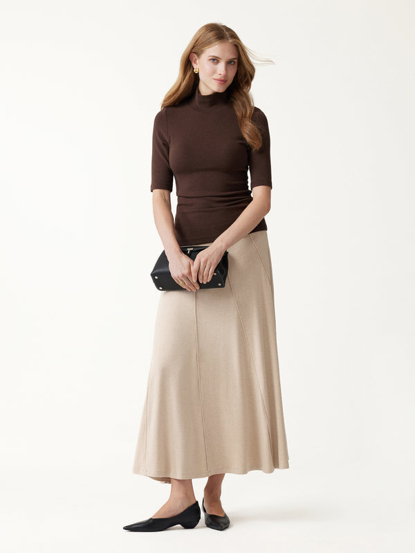 OGLmove LiteWarm Mid-Rise Curved A-Line Maxi Skirt