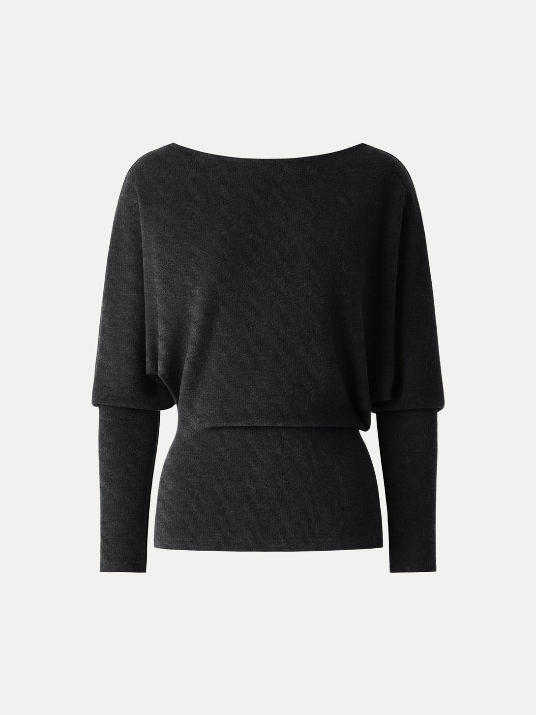 MaxWarm Boatneck Top with Close-Fit Hem Heather Shadow XS