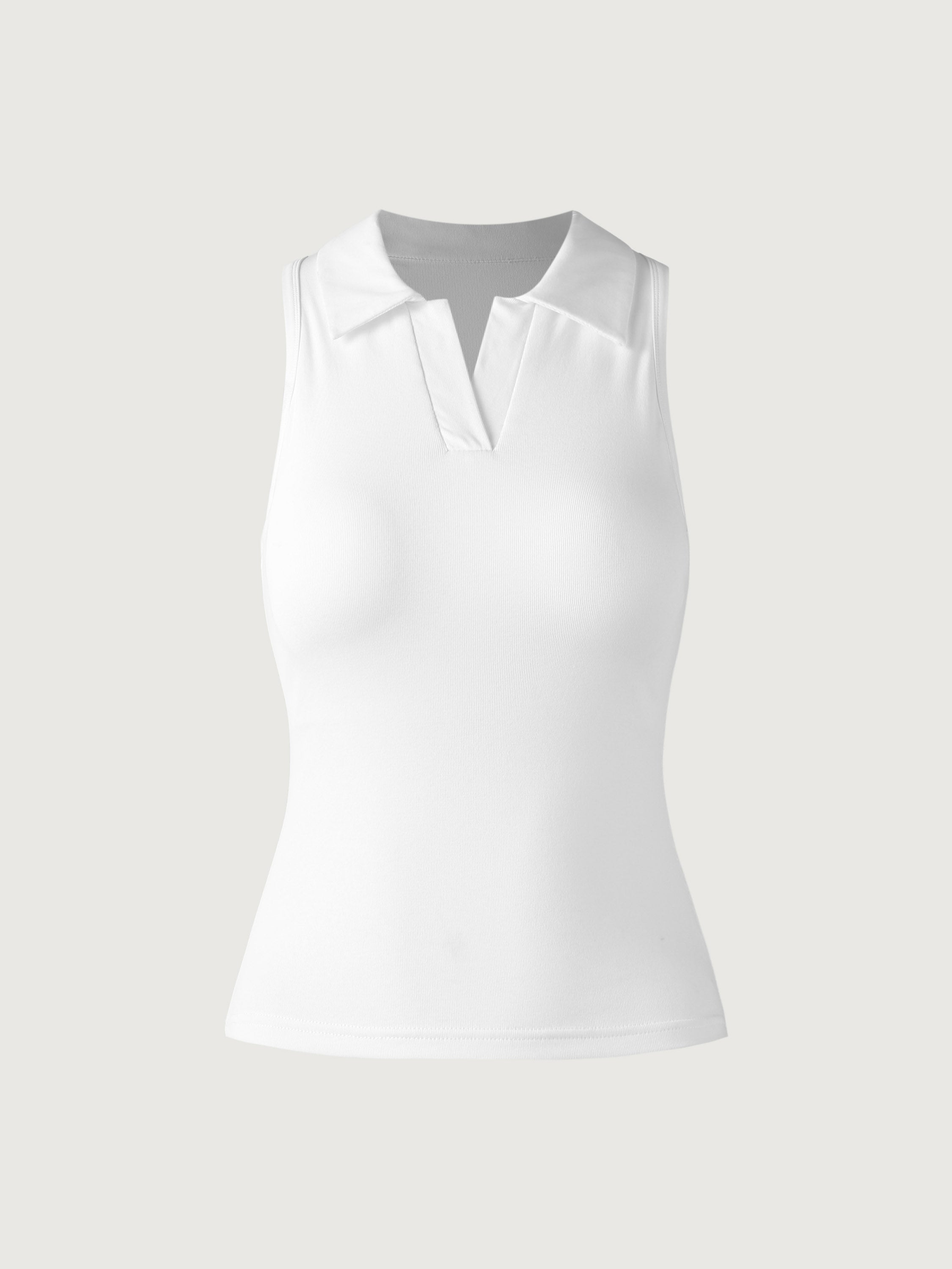 Cotton Polo Brami Tank - White