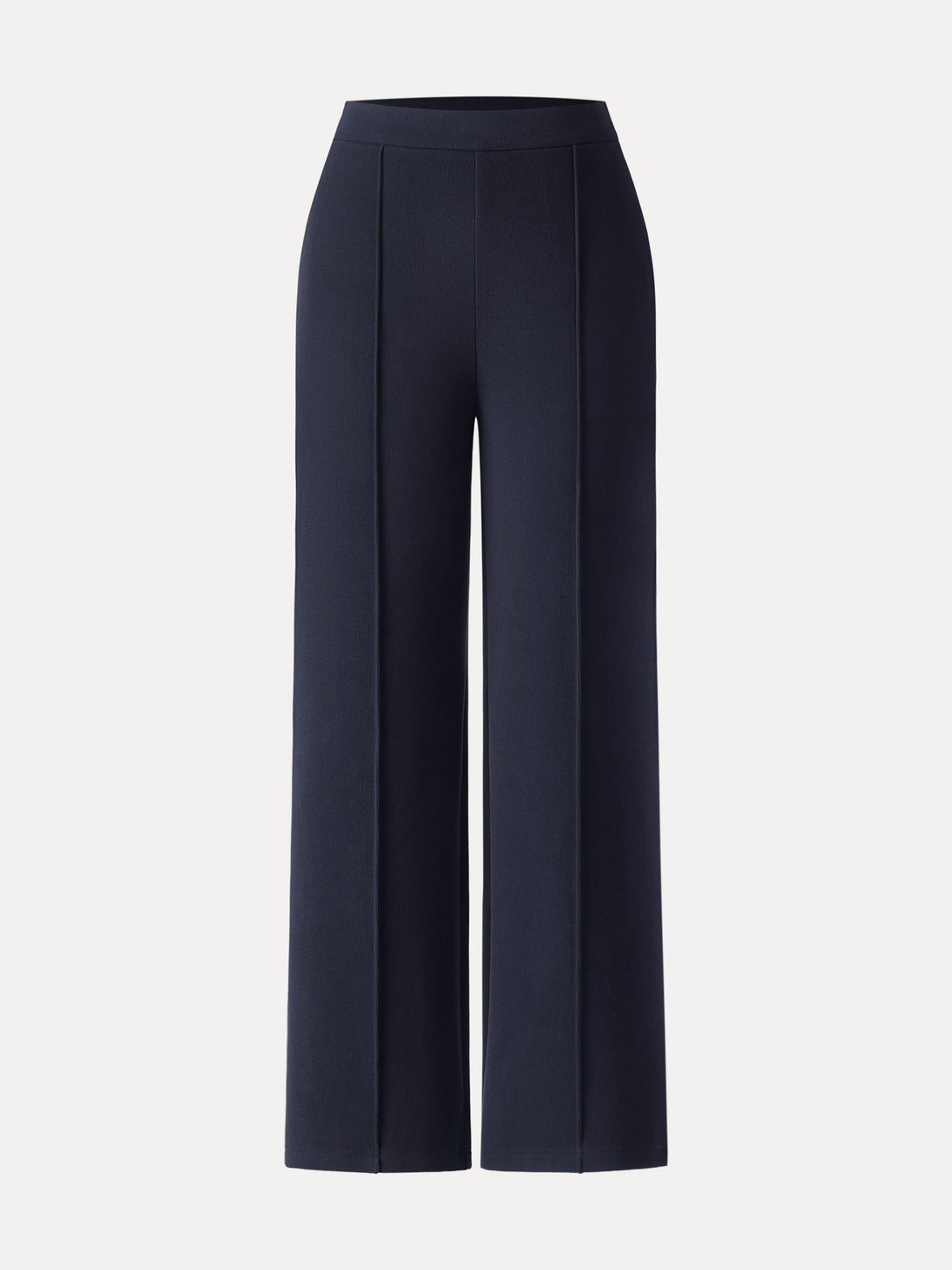 Brushed Warm High Rise Pintuck Straight Leg Pull-on Pants Regular Universe Navy