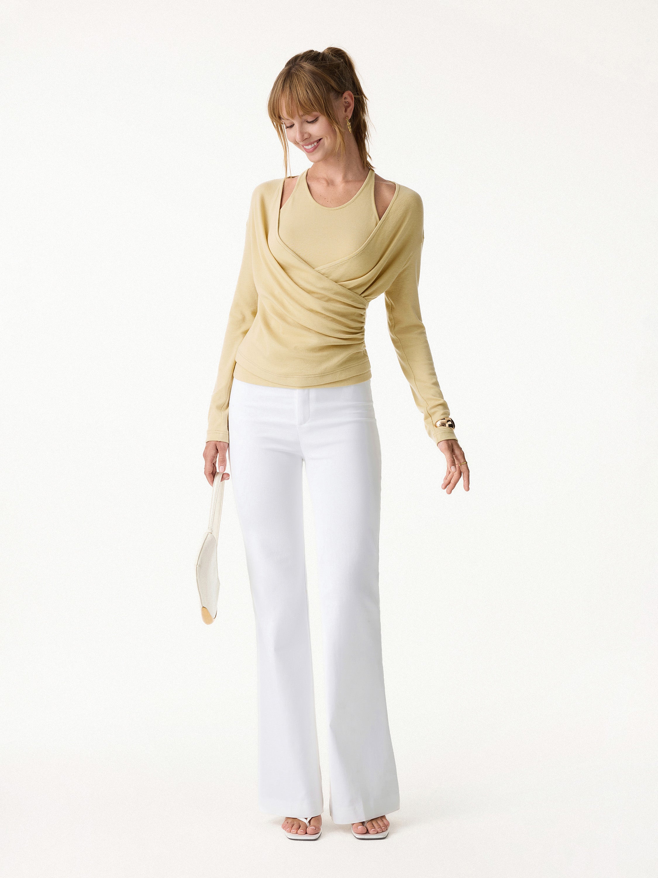 OGL Summer Two-Piece Set Cami with Surplice Ruched Top – OGLmove