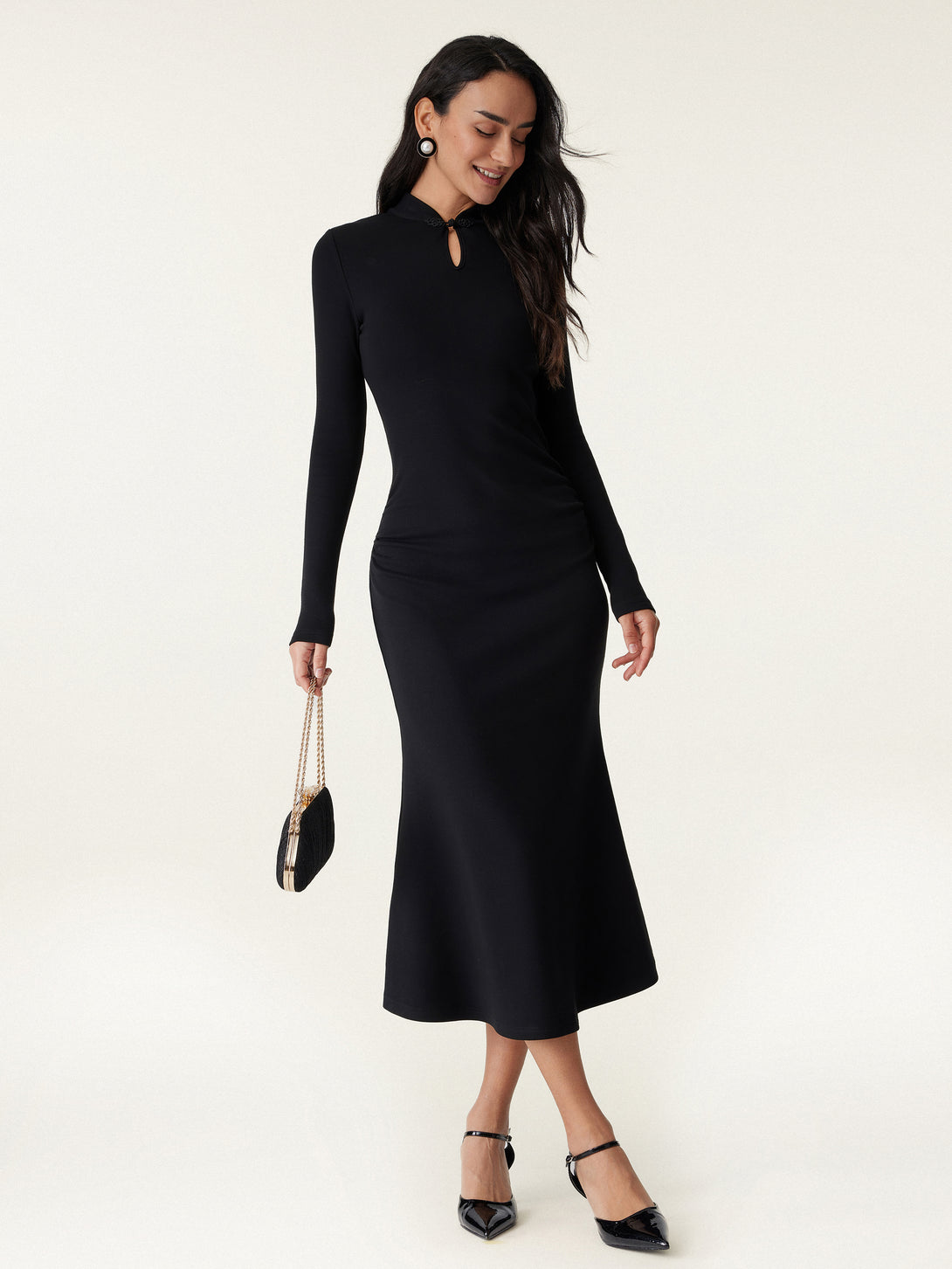 Mandarin Collar Mermaid Brami Dress