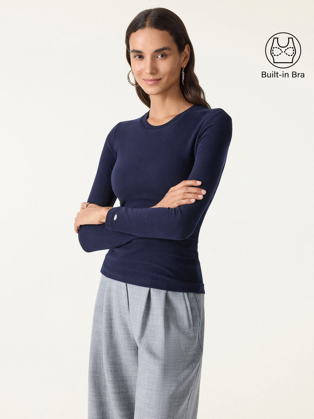 MaxWarm Crewneck Long Sleeve Brami Smoky Navy XS