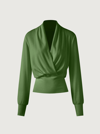 OGLmove Surplice Tuckable Top Avocado XS