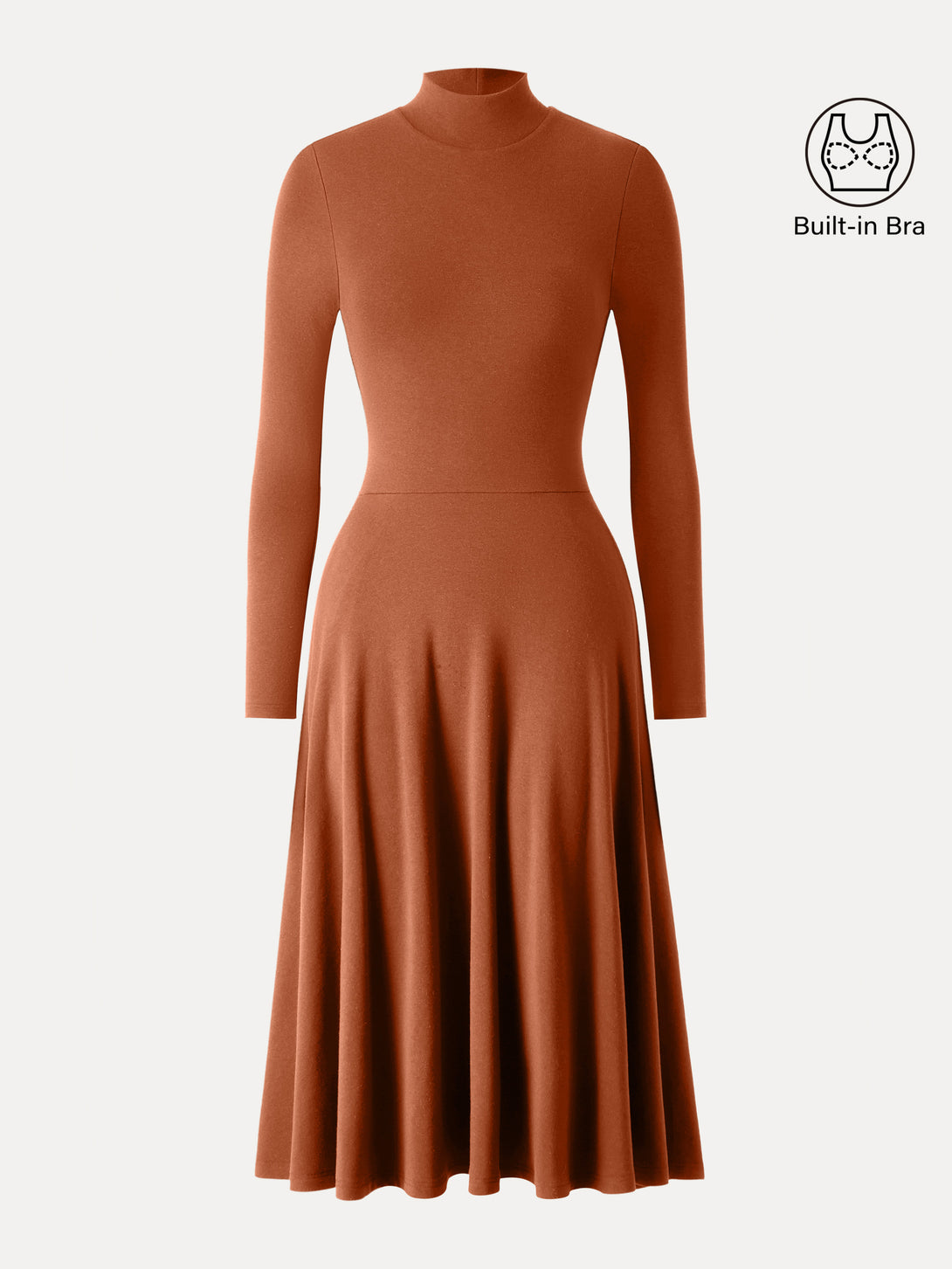 ProWarm Mockneck Midi Brami Dress with Pockets Autumn XS