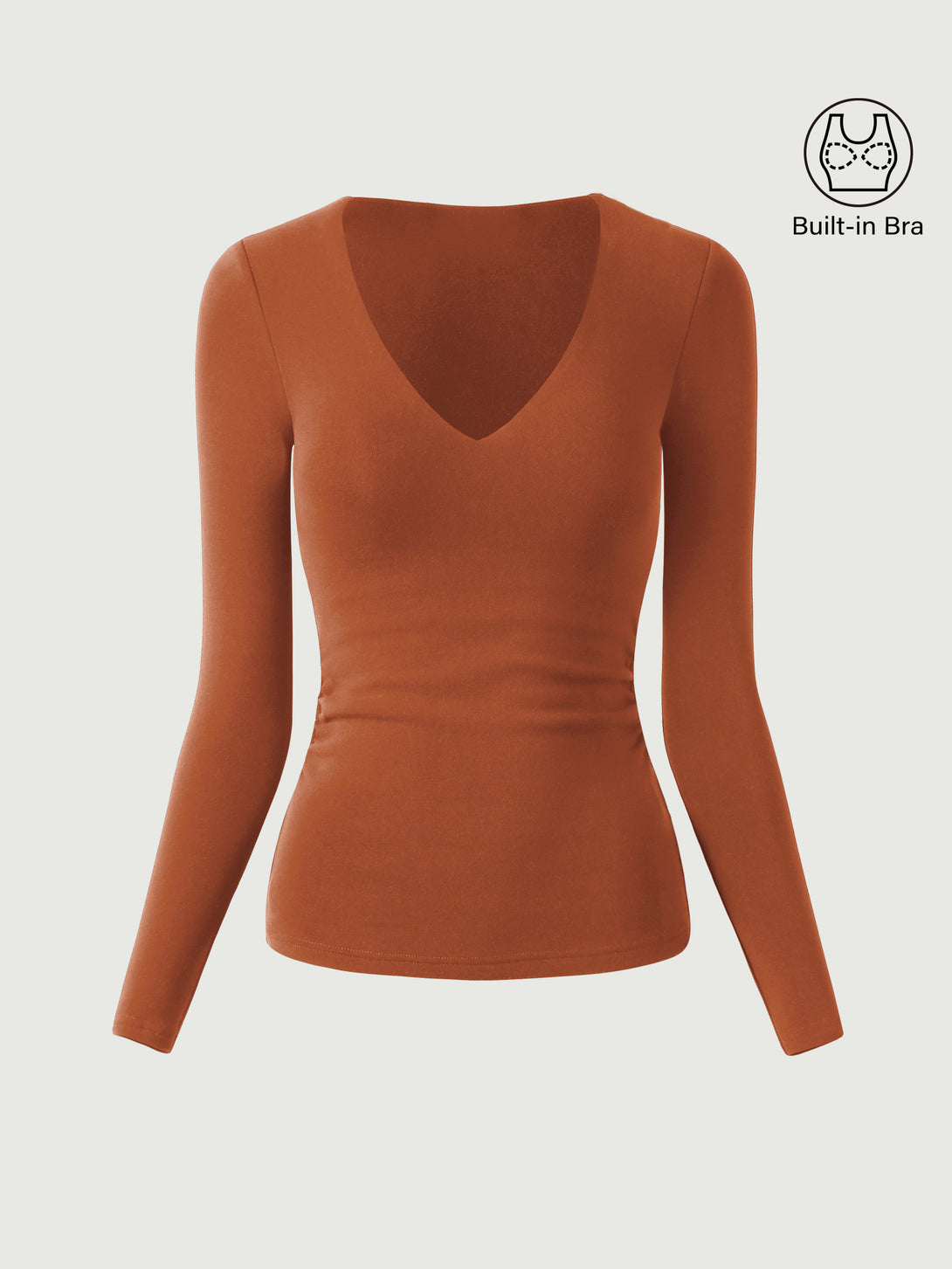 V-Neck Ruched Sides Brami Top Autumn XS