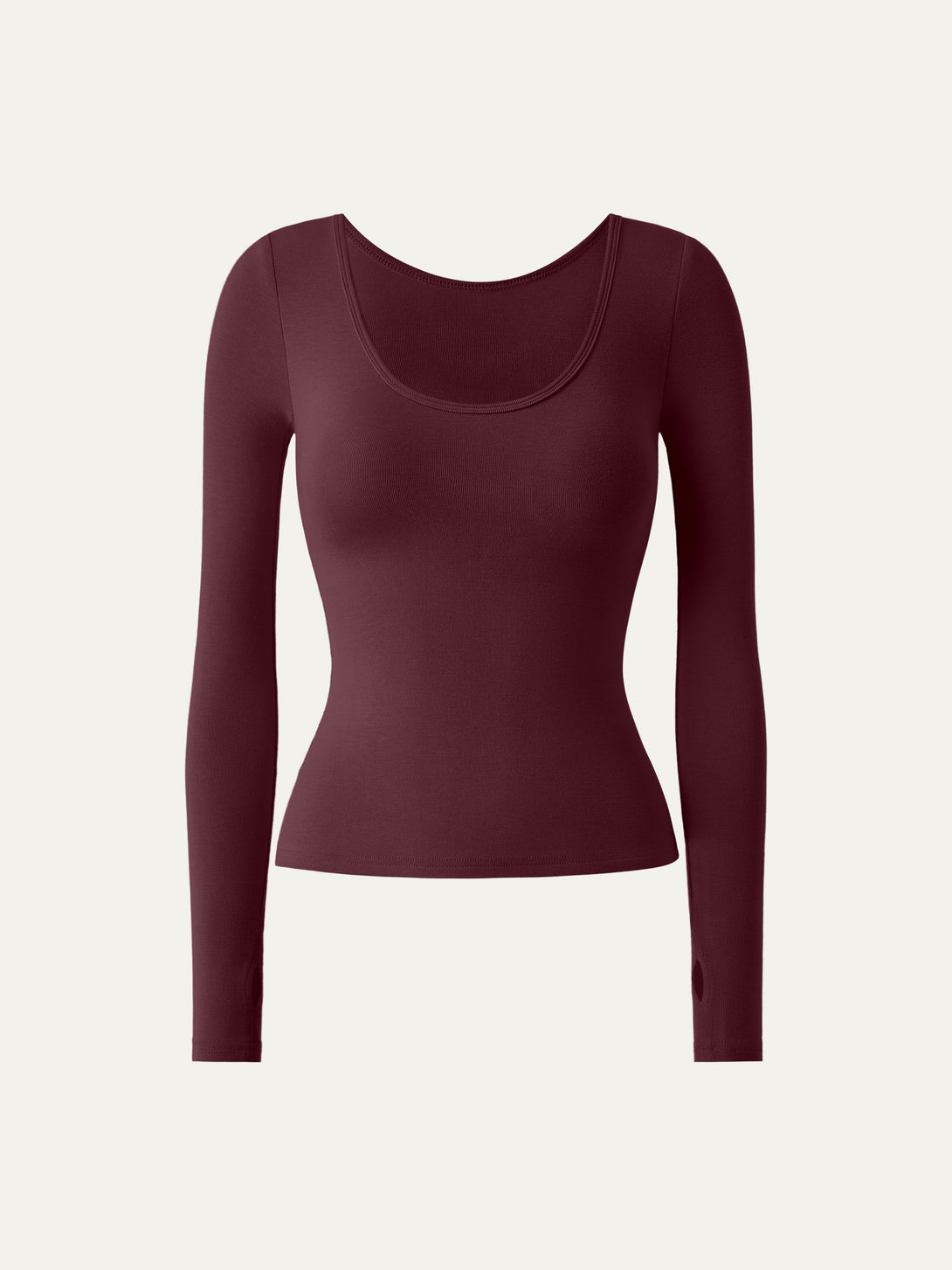 Essential Lyocell Cashmere Multi-Wear Long Sleeve Top with Thumbholes