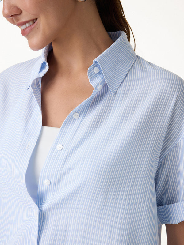 OGLmove Collared Elbow Sleeve Poplin Shirt