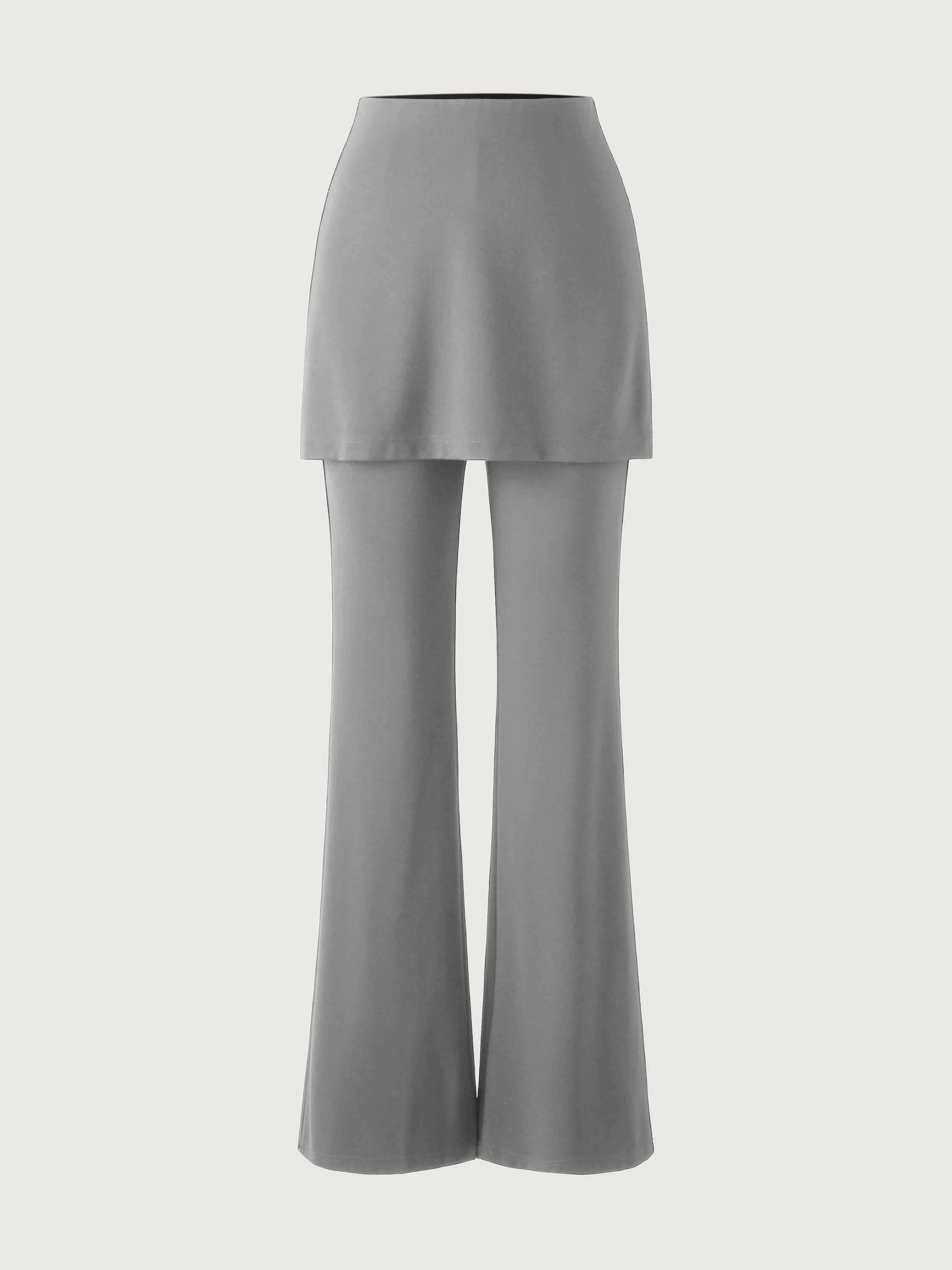 Effortless Skirted Pants - Grey Steel