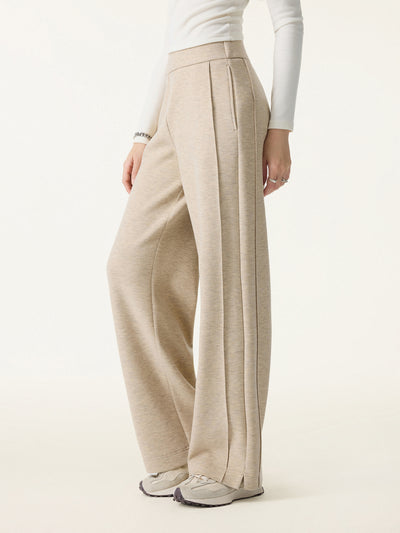 Cozy Warm High Rise Straight Leg Pull-On Pants Regular Heather Morganite