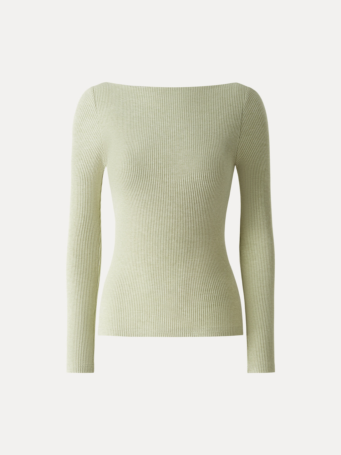 Ribbed Boatneck Long Sleeve Brami