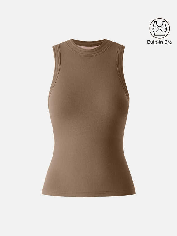 OGLmove Lyocell Perkins Collar Bra Tank Deep Ocher XS