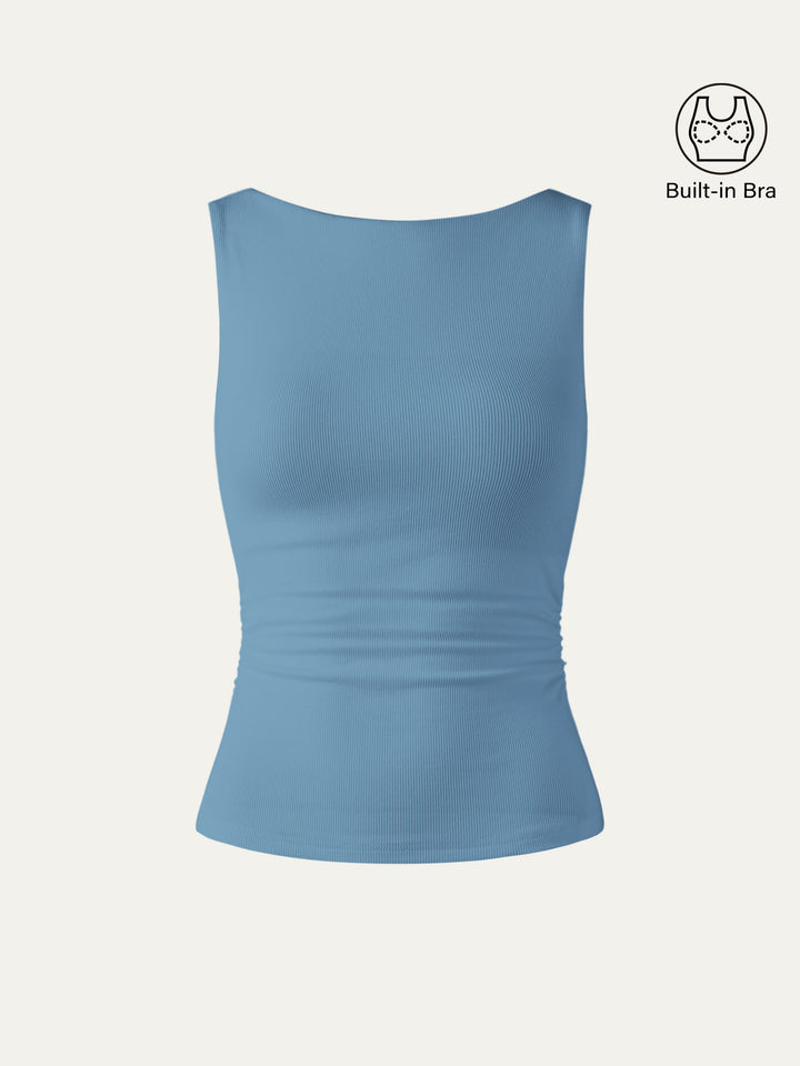 Open-Back Brami Tank Dusk Blue XS