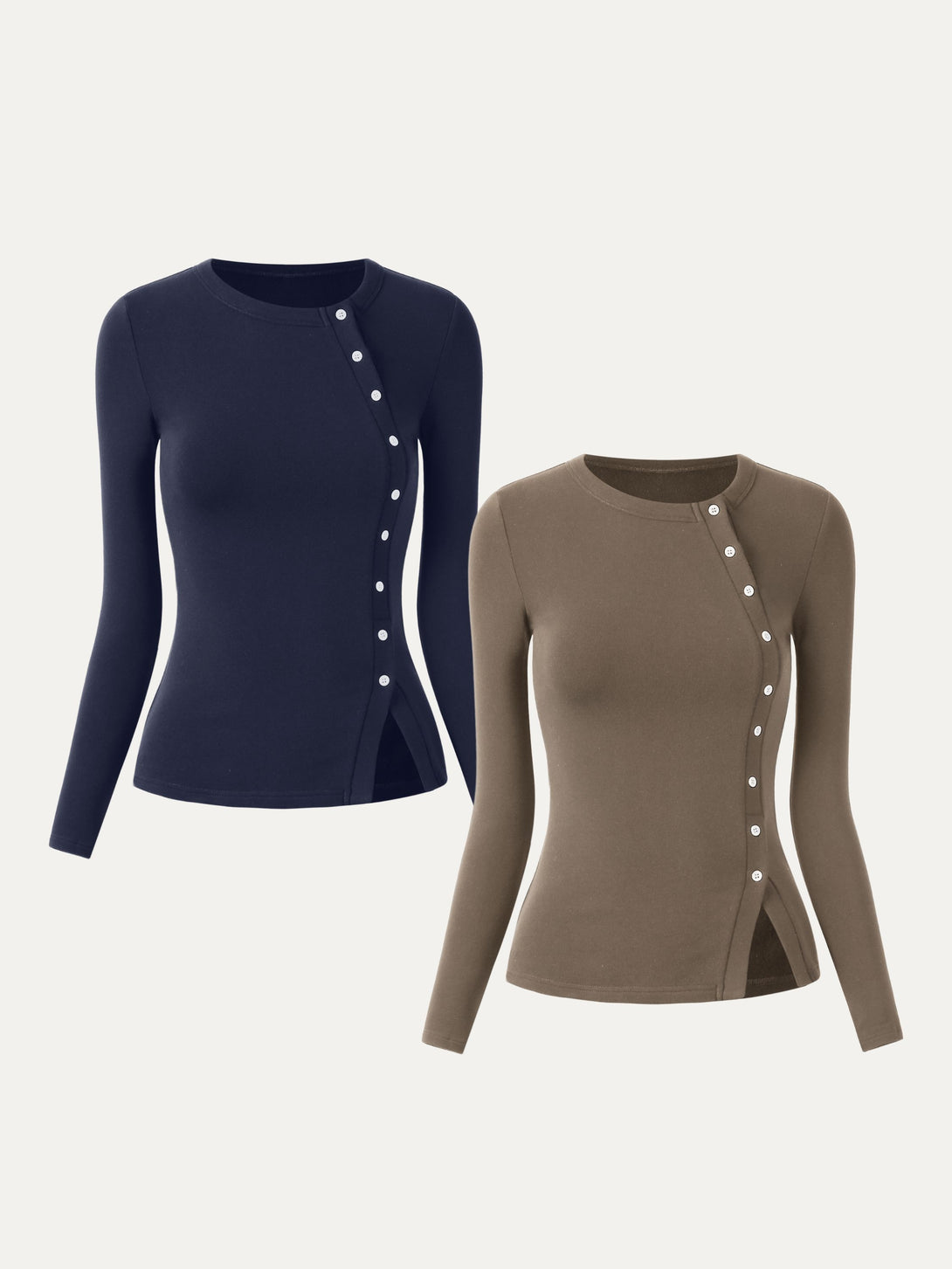 Asymmetrical Placket Top