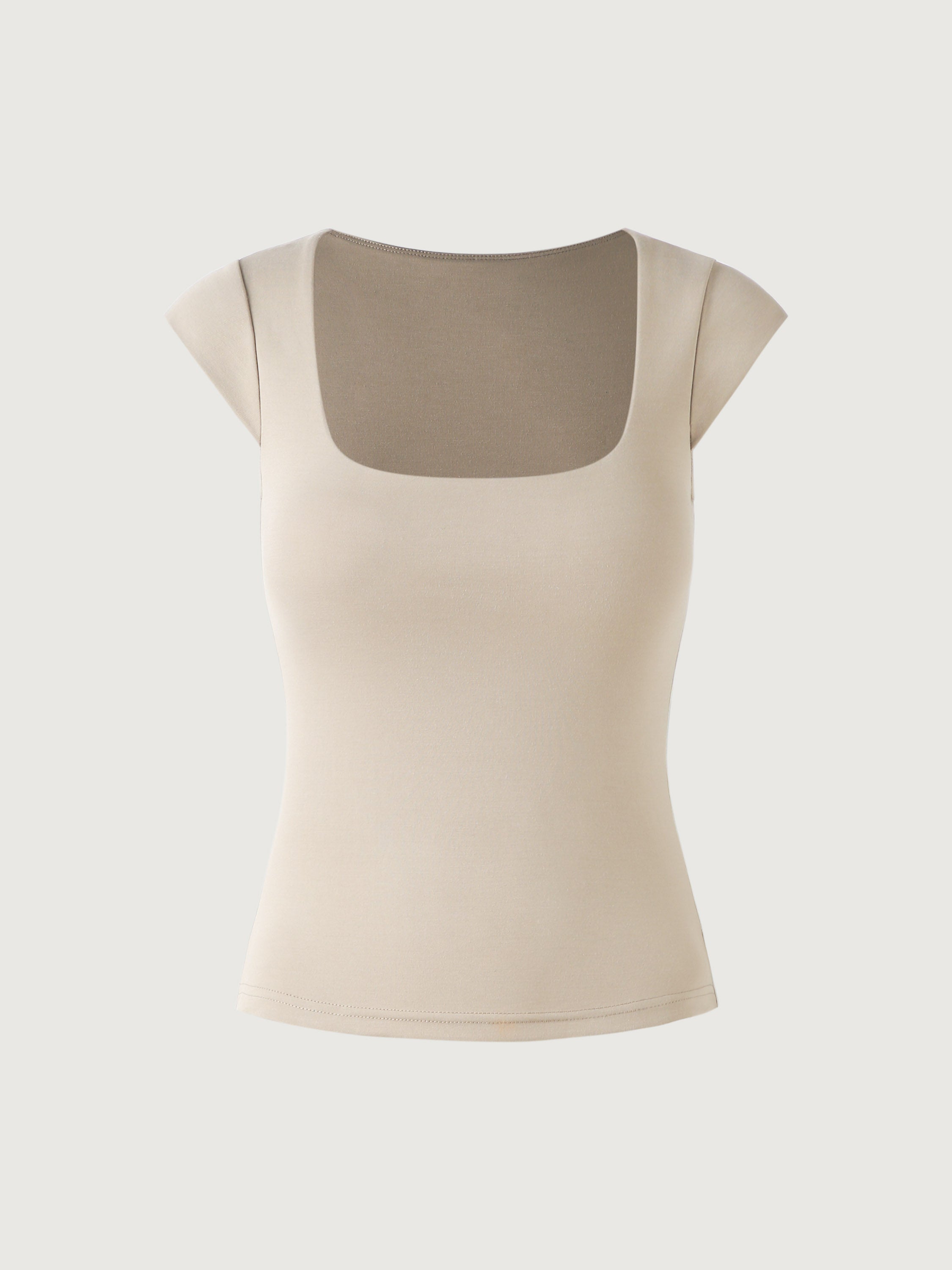 Cap Sleeve Square Neck Brami Top - Tate Olive