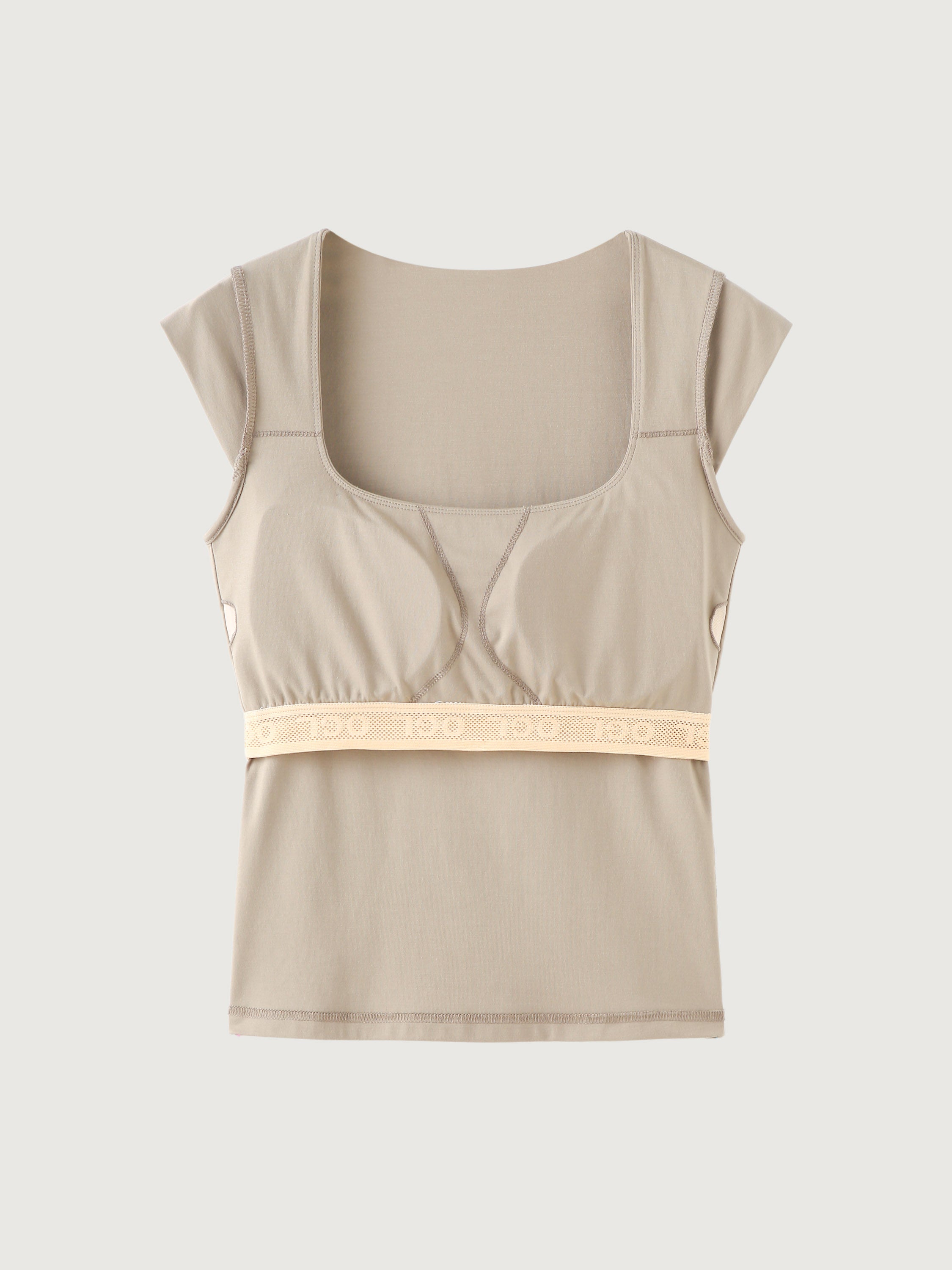 Cap Sleeve Square Neck Brami Top - Tate Olive