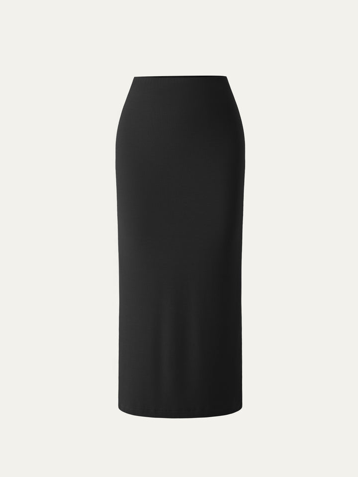 Effortless Column Maxi Skirt Black XS