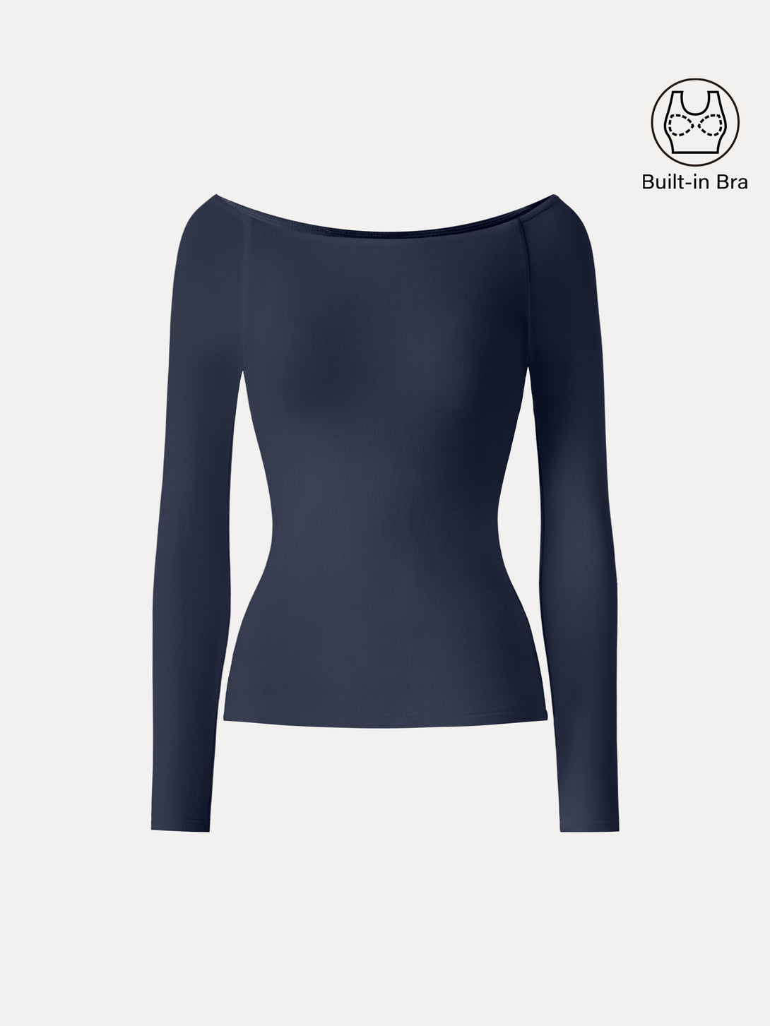 ProWarm Boatneck Long Sleeve Brami Midnight Navy XS