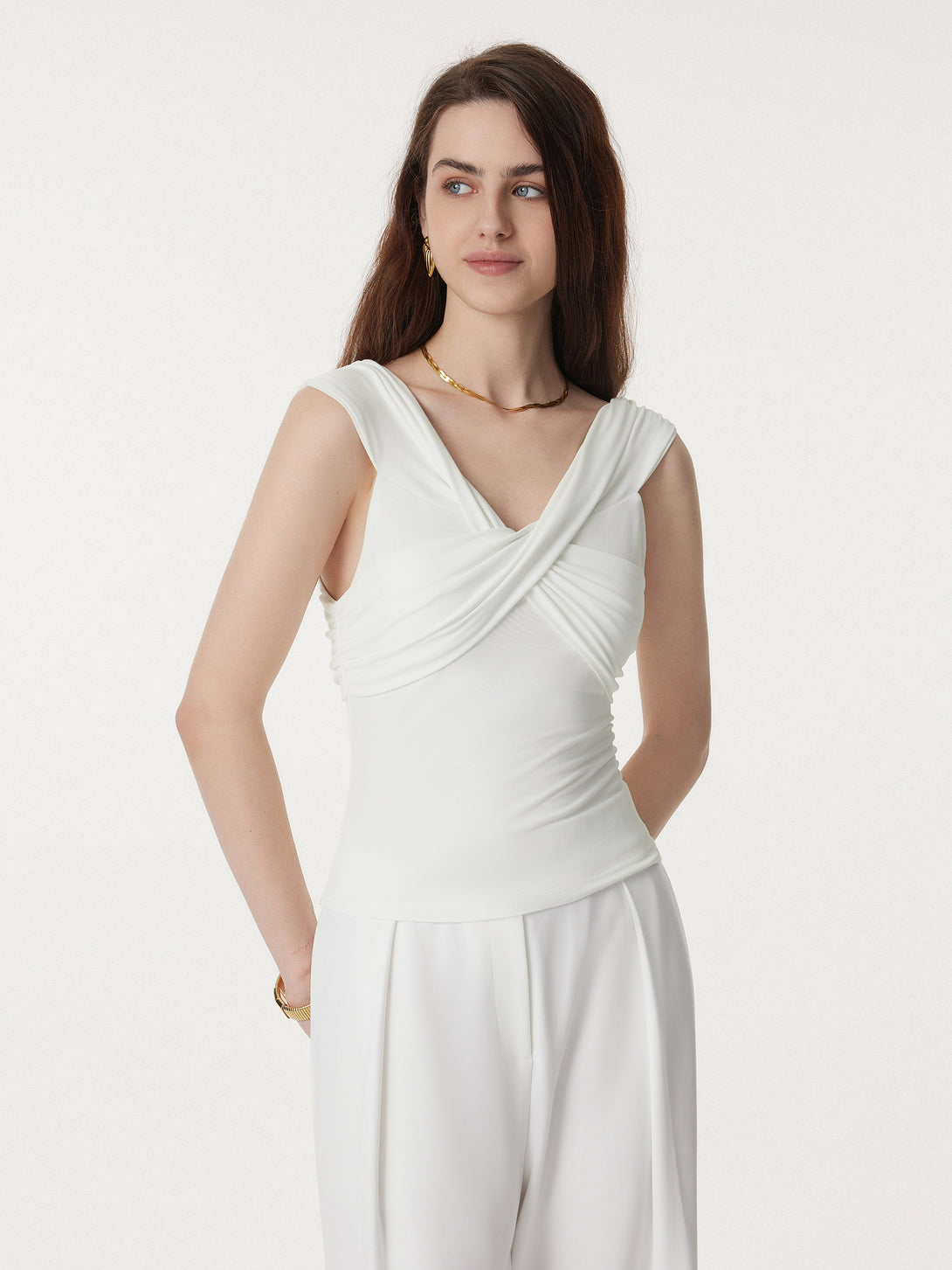 Criss Cross Off Shoulder New Airy Brami Top