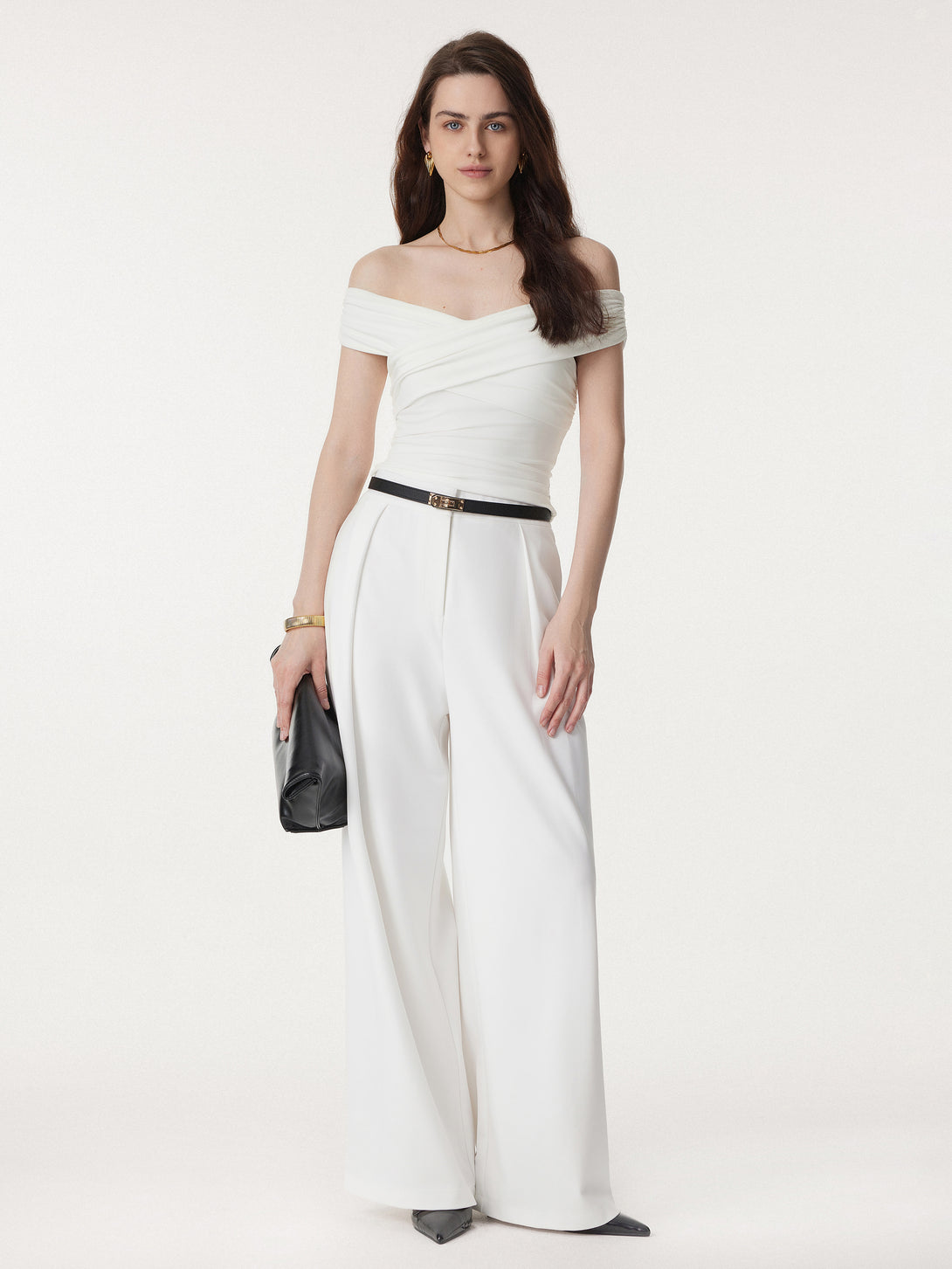 Criss Cross Off Shoulder New Airy Brami Top