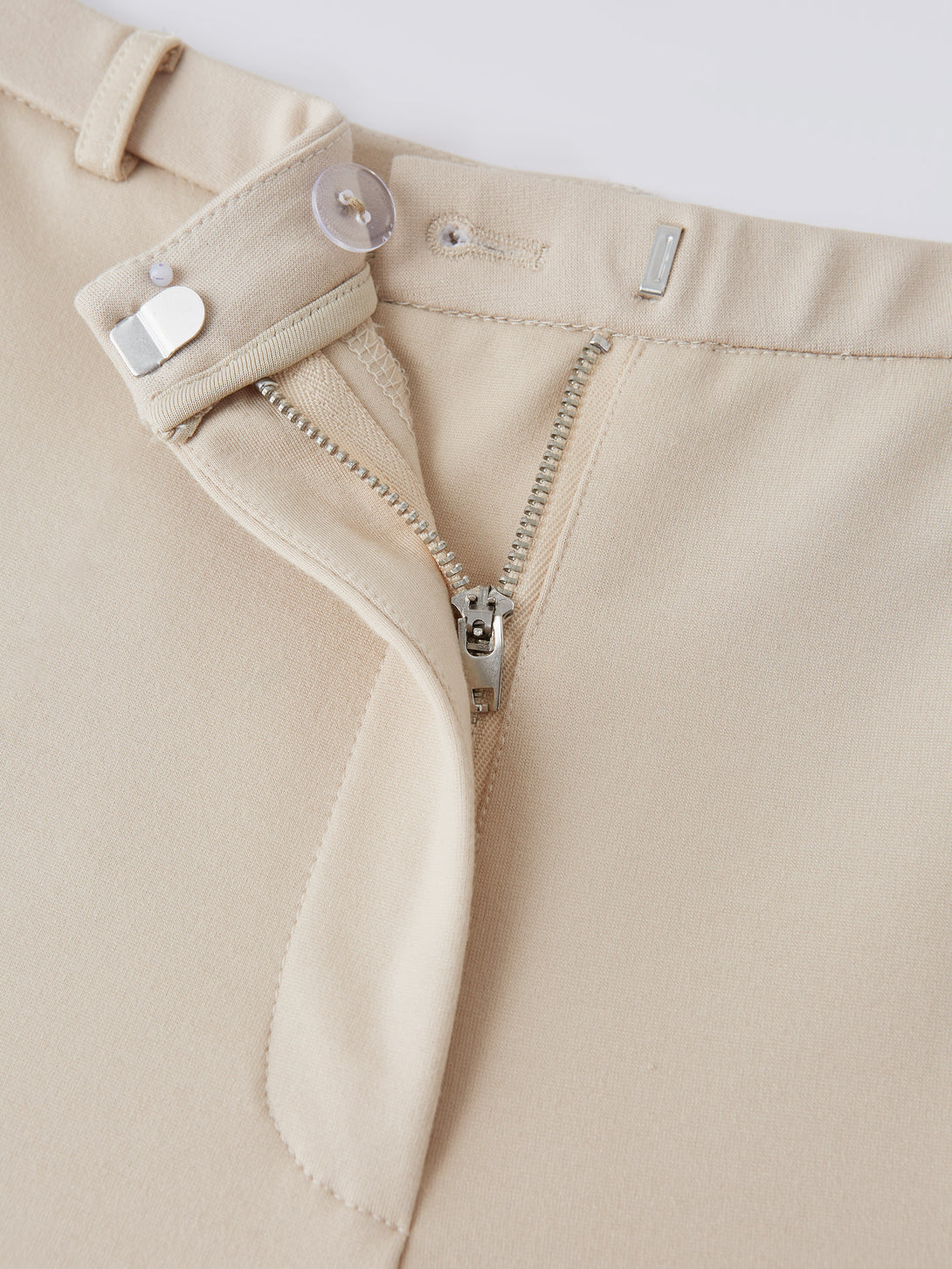 Wrinkle-Resistant High Rise Wide Leg Fly-Front Trousers with Pockets