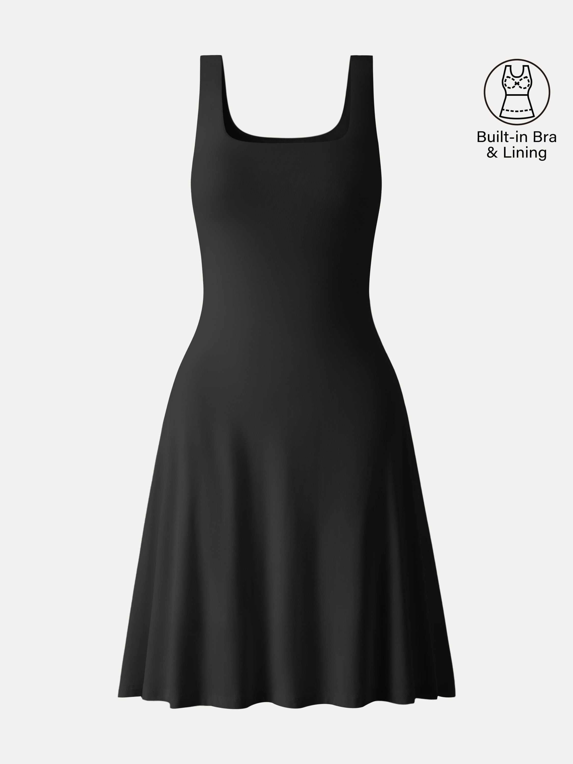SkinKiss Cooling Square Neck Mini Bra Dress