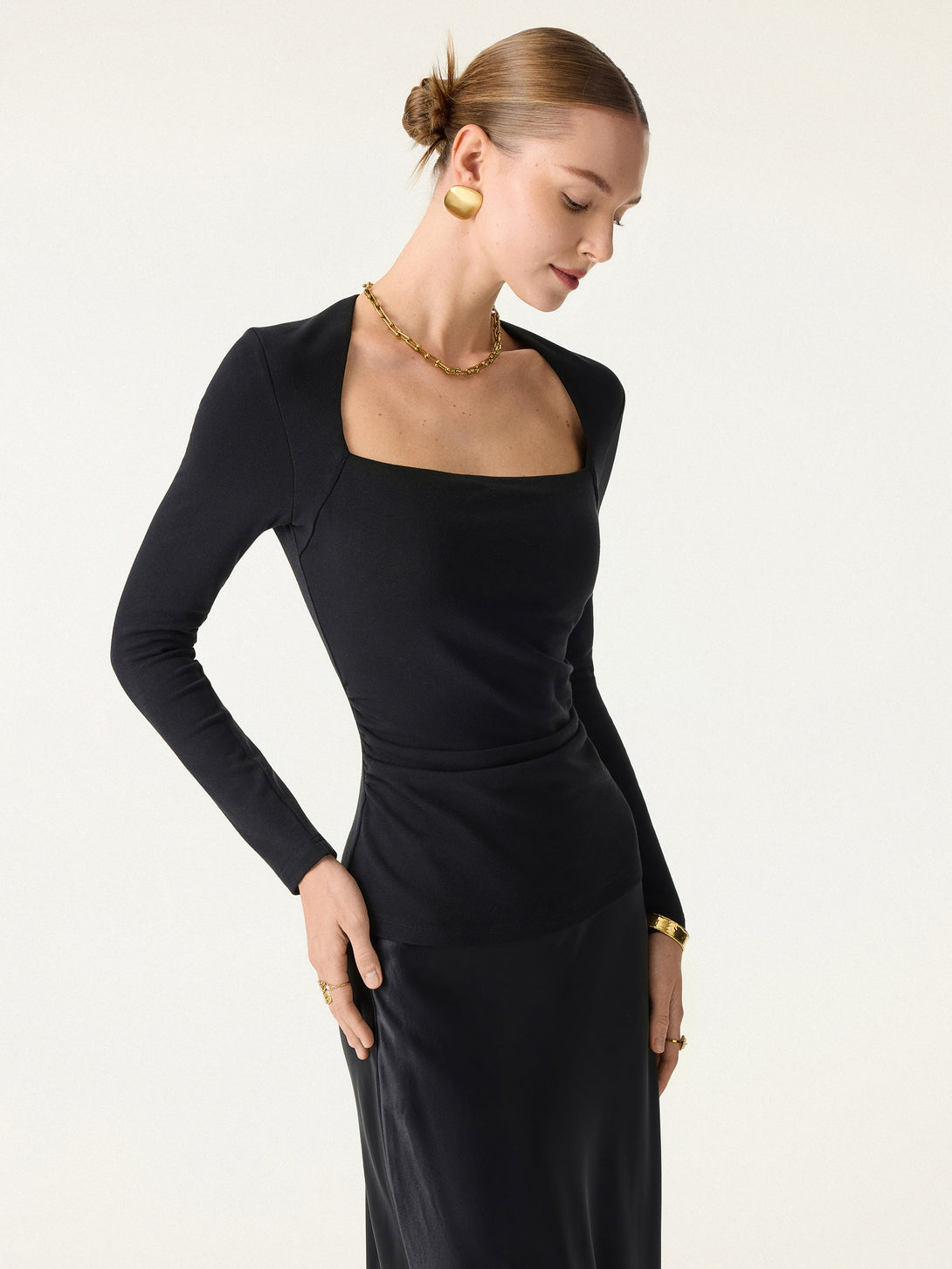 Angular Square Neck Side Ruched Brami