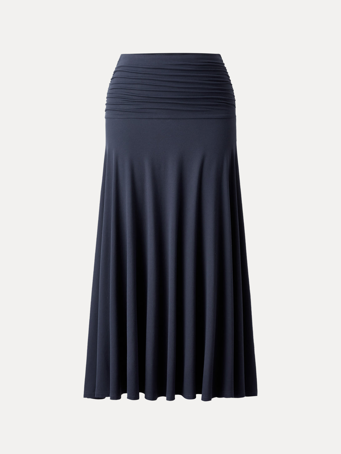 Ultrasoft Mid Rise A-line Ruched Maxi Skirt