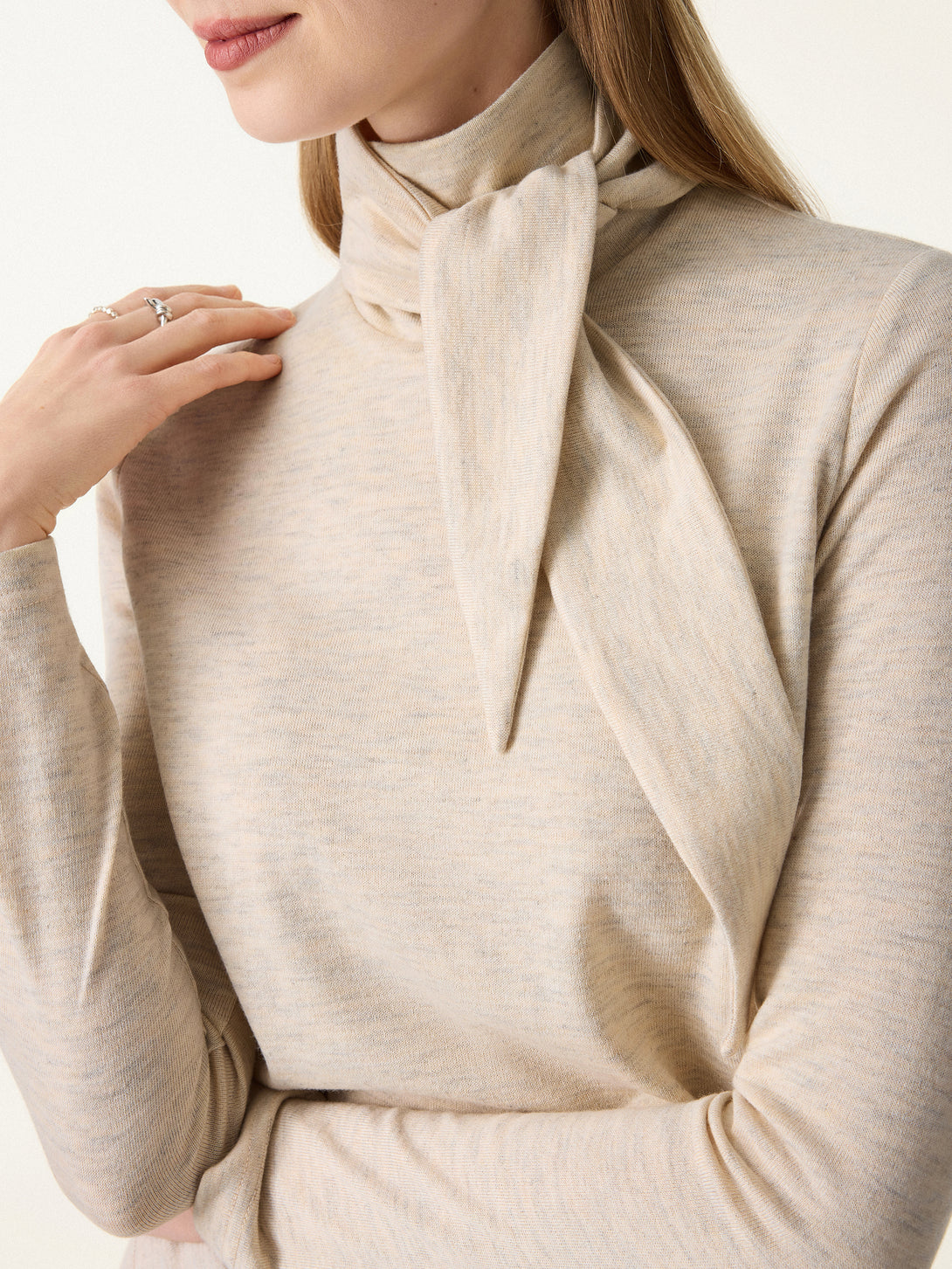 Ruched Long Sleeve Brami with Scarf