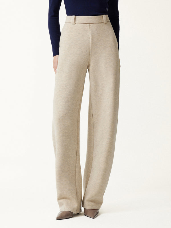 OGLmove FuzzLuxe Mid-Rise Barrel Pants with Pockets Regular Heather Morganite