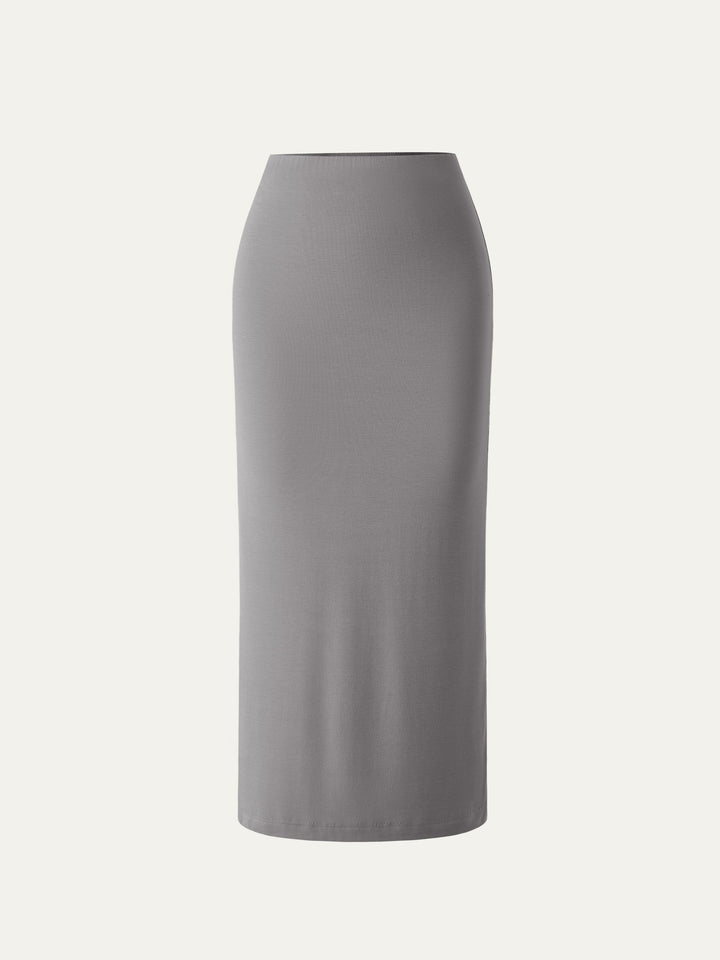 Effortless Column Maxi Skirt Evening Grey XS