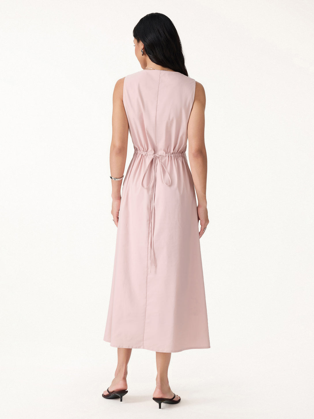 Casual Relaxed Fit Tea Rose Pink/XS Maxi Dresses Sleeveless U-neck Women Dresses OGLmove