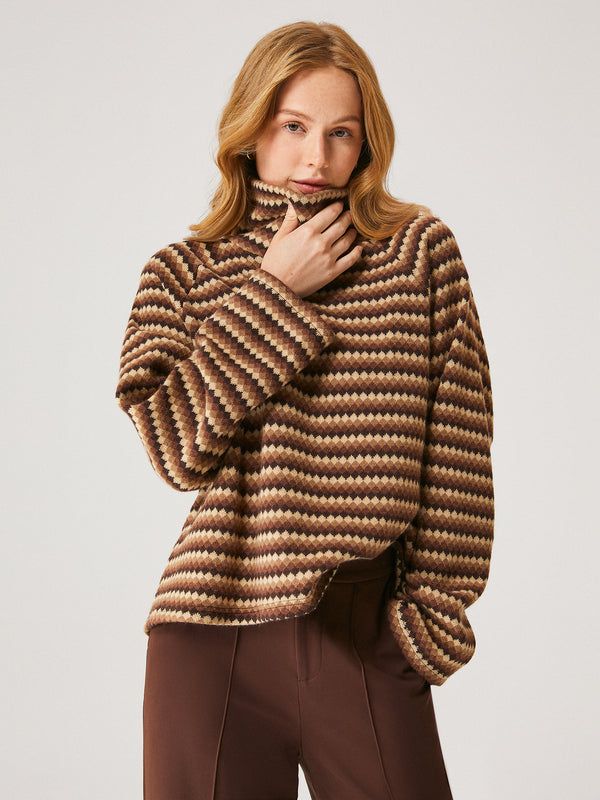 Fair Isle Cashmere-like Relaxing Sweater