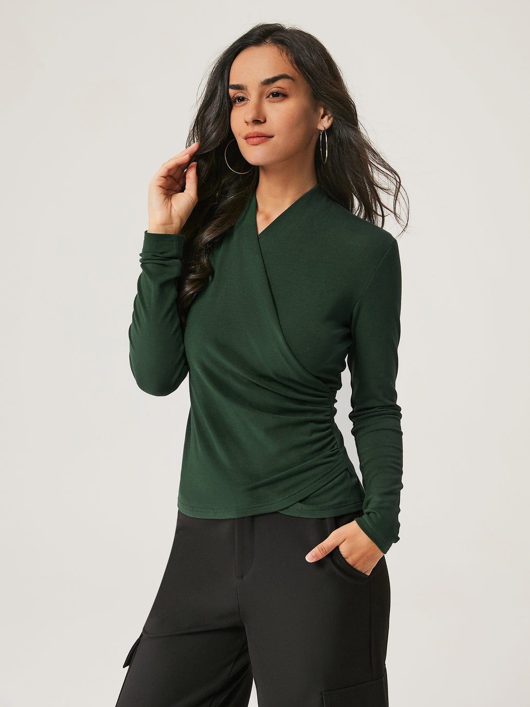 Thermal Surplice Long Sleeve Top Bush Green XS