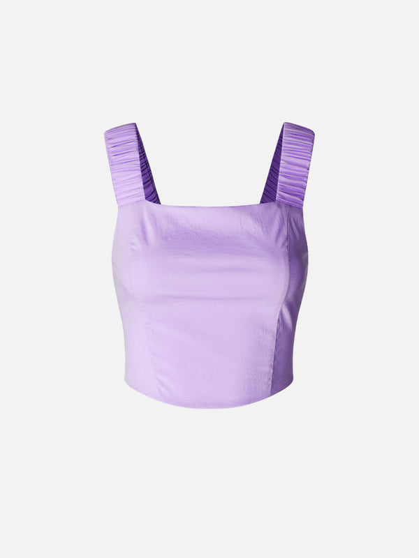 Ruched Elastic Corset-Inspired Top
