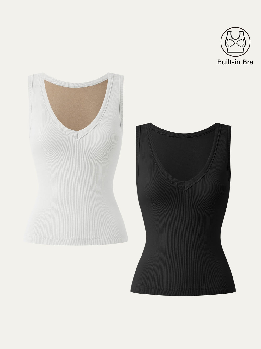 Stretchy V-neck Cotton New Airy Brami Tank