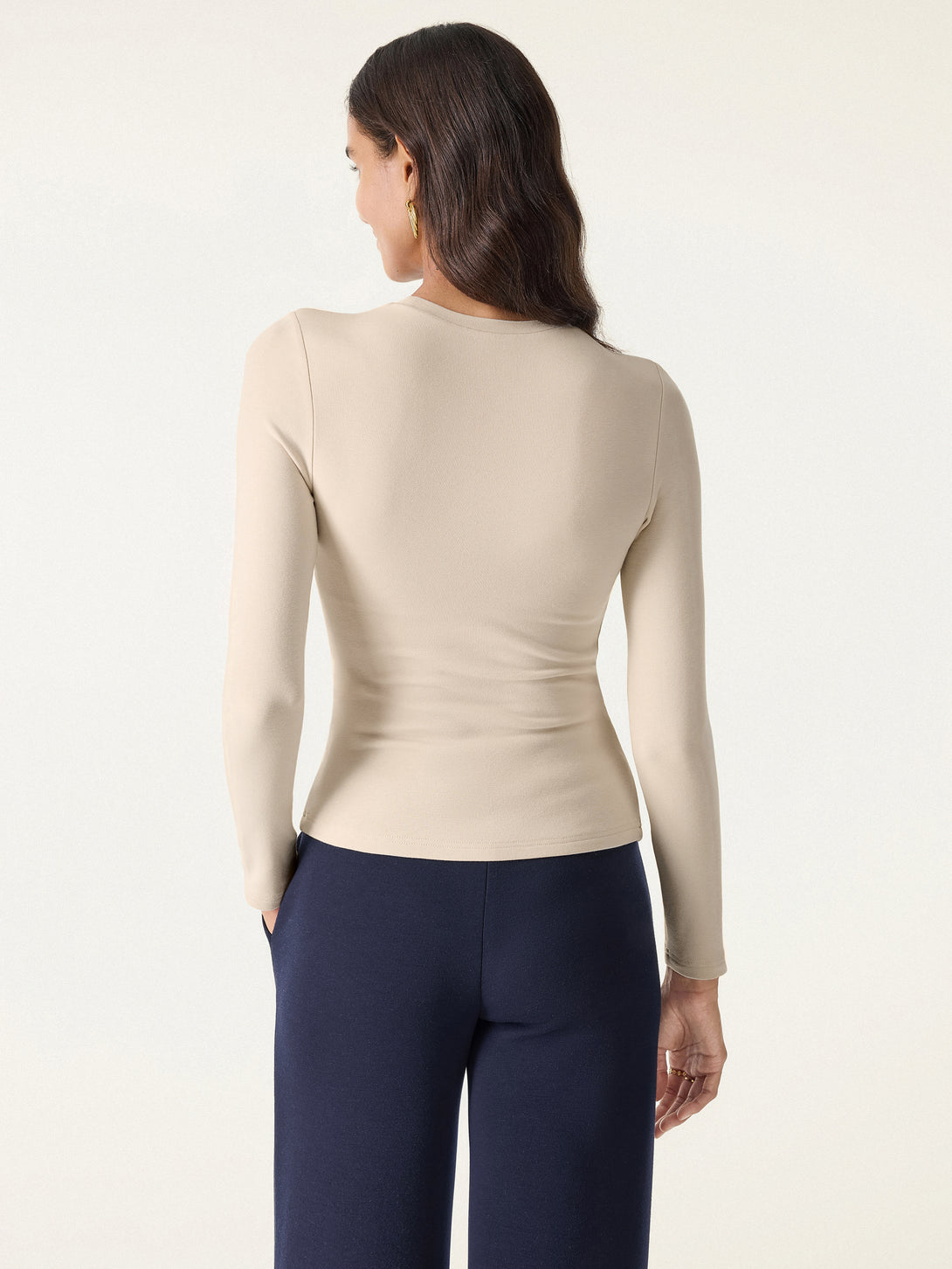 Crewneck Long Sleeve Brami Top