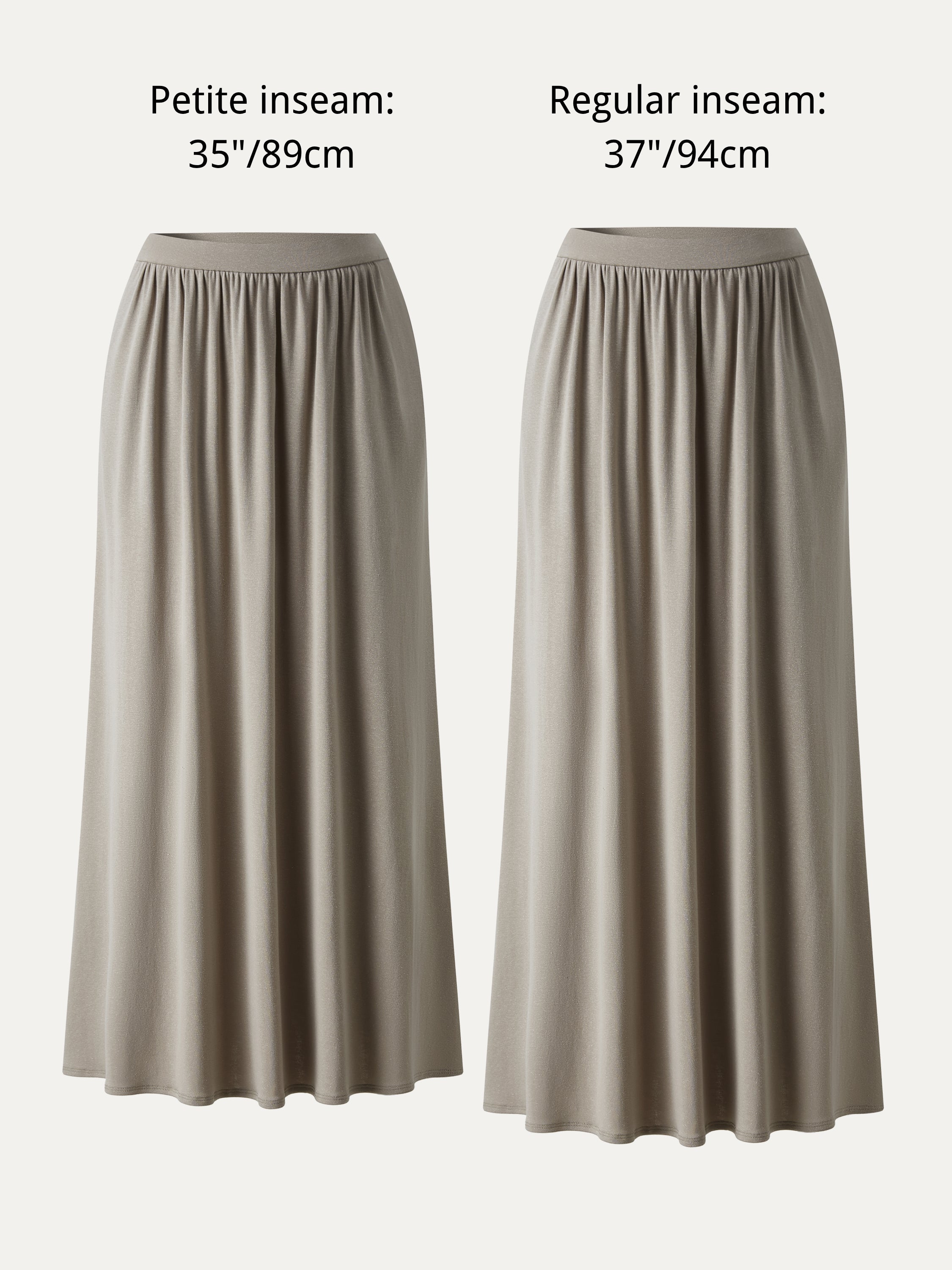 OGL Soft Linen Knit Gathered A-Line Maxi Skirt with Pockets – OGLmove
