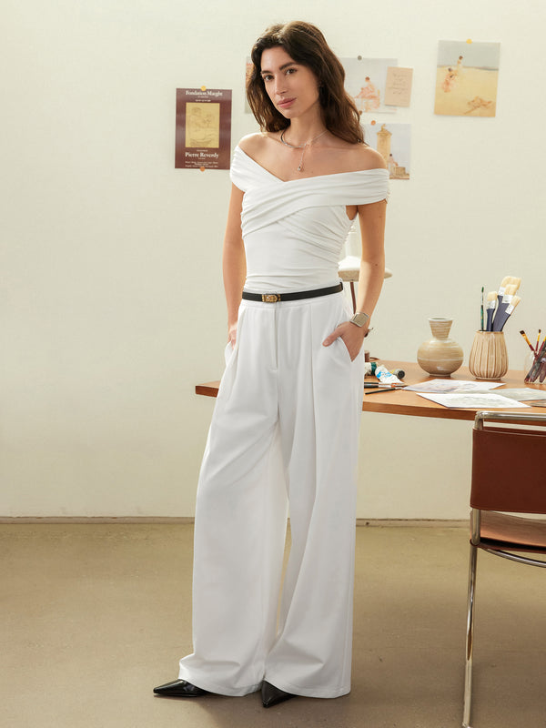 Criss Cross Off Shoulder New Airy Brami Top