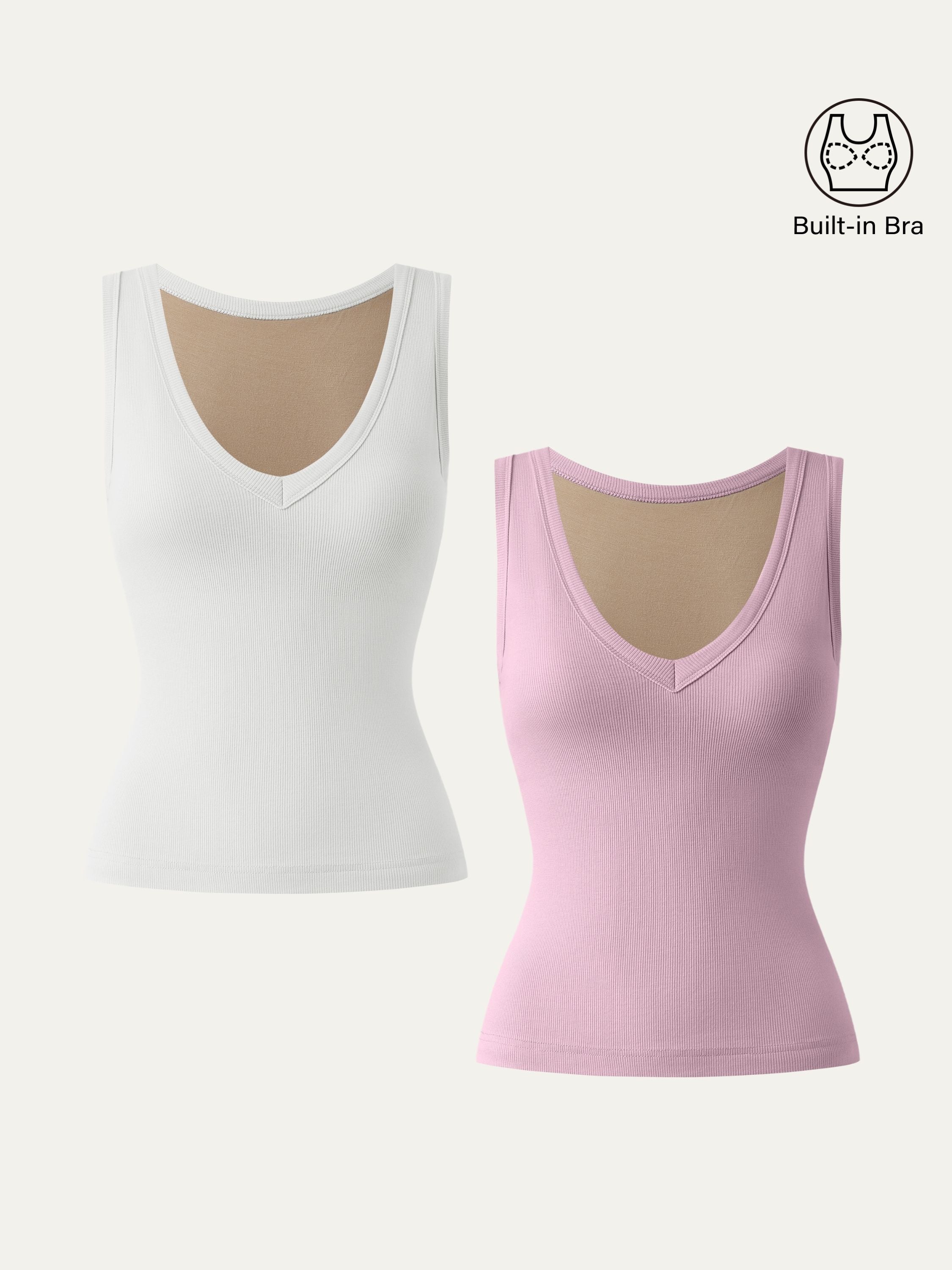 Stretchy V-neck Cotton New Airy Brami Tank