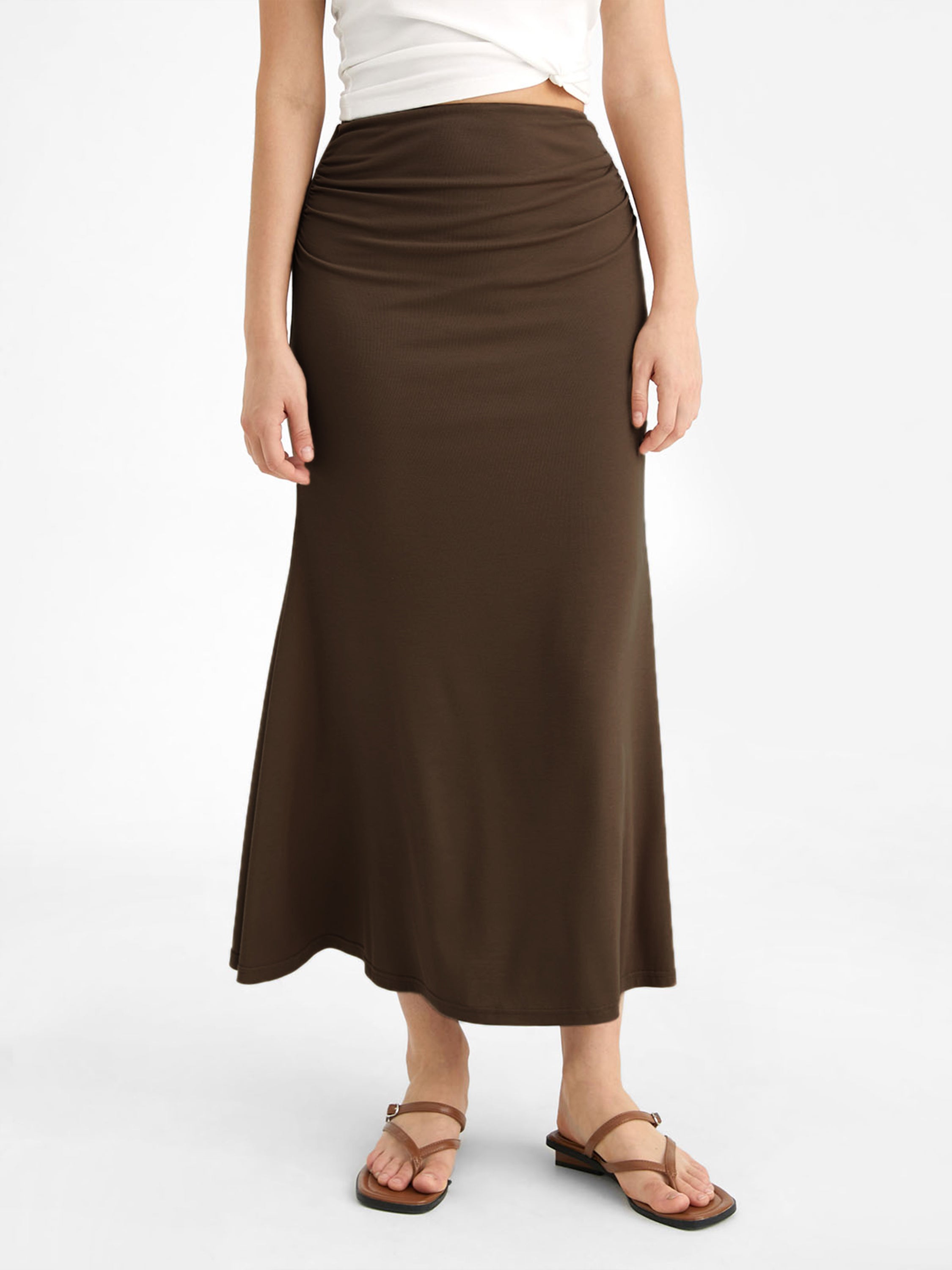 Ogl Eco-SkinKiss® Ruched Side Mermaid Maxi Skirt